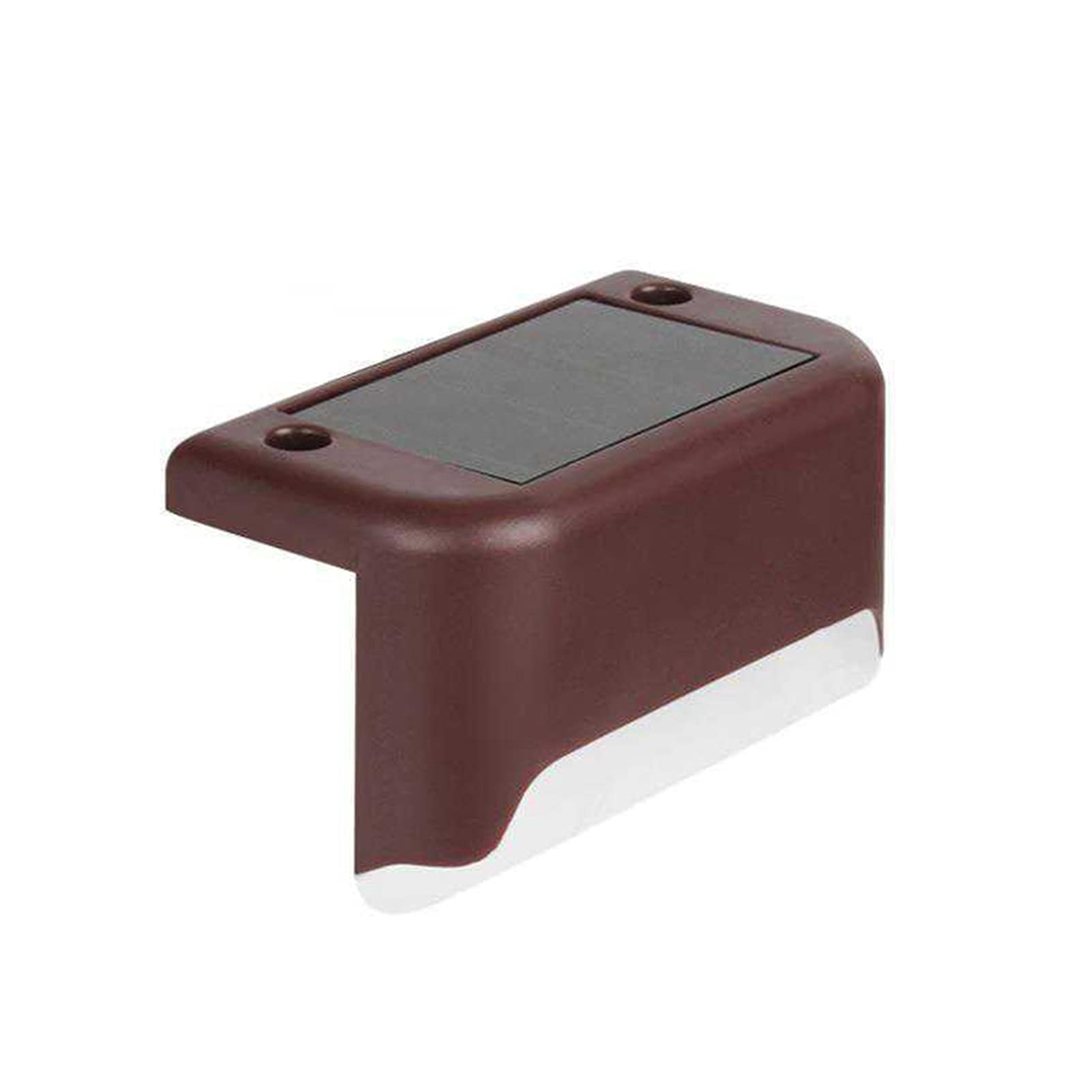 HOVTOIL Solar Powered Outdoor Step Lights - IP55 Waterproof LED Wall Lamp for Garden, Stairs, Fence, Patio & Deck | Easy Installation Durable Brown Landscape Lighting for Pathways & Night Safety