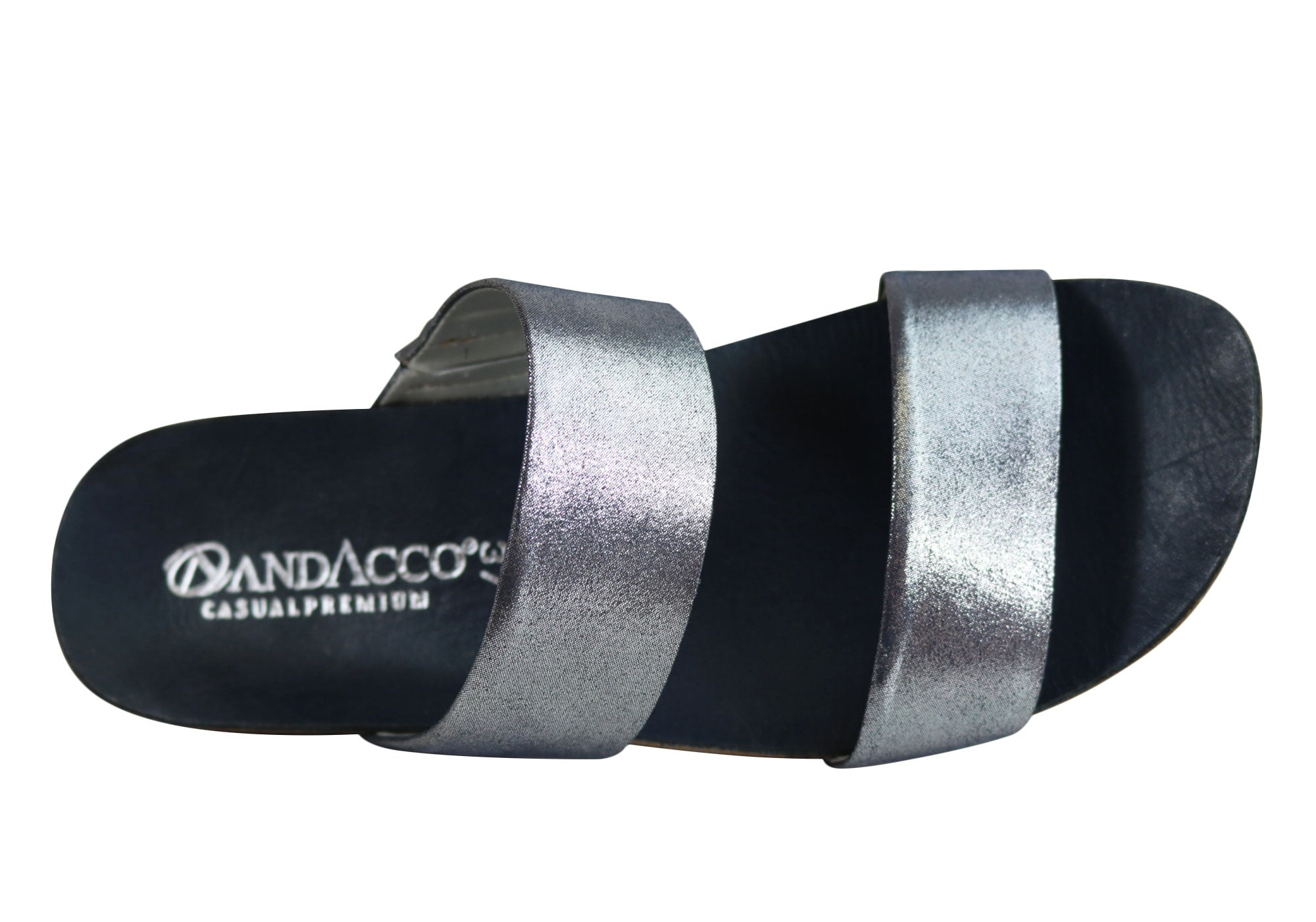 Andacco Mirage Women's Comfortable Leather Flat Sandals Slides - Handmade in Brazil - Perfect for Beach, Vacation & Summer Casual Wear