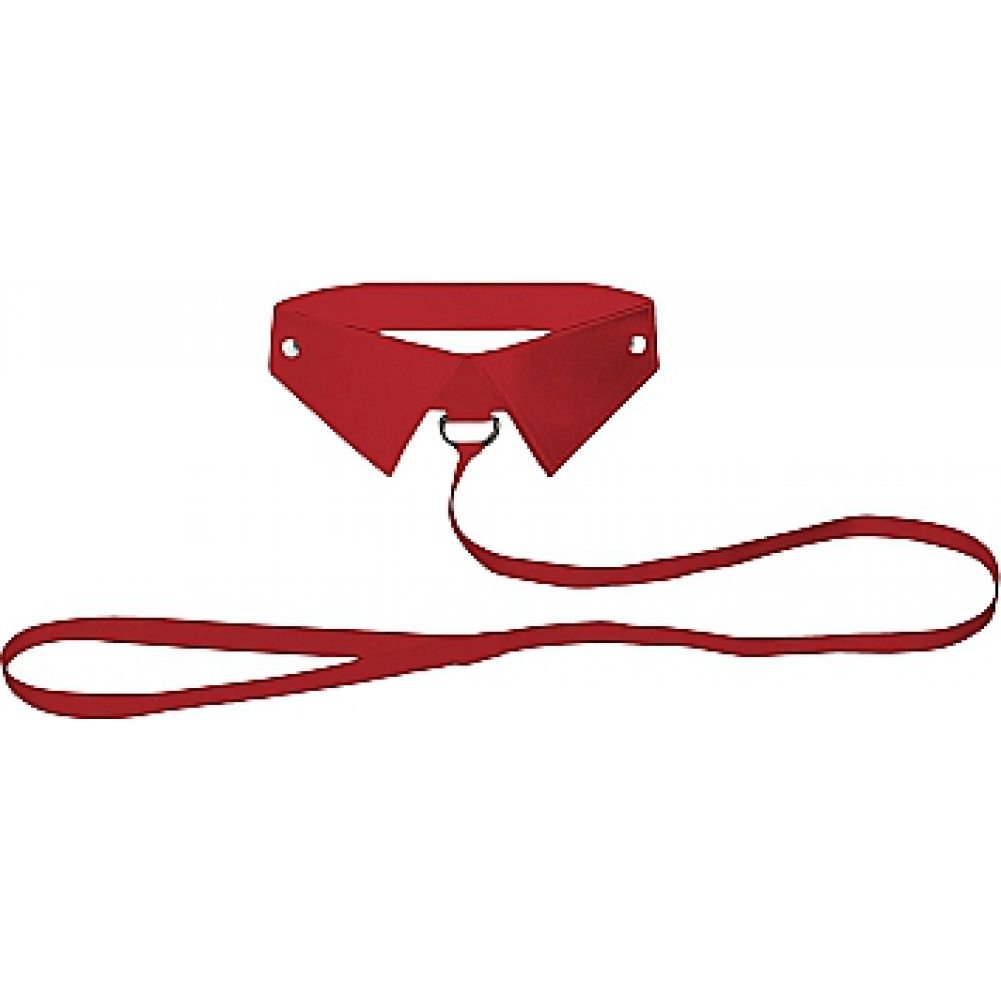 Shots - Ouch! Classic Dog Collar with Leash Set - Red Color for Small Medium Dogs | Perfect for Walks, Training & Vet Visits