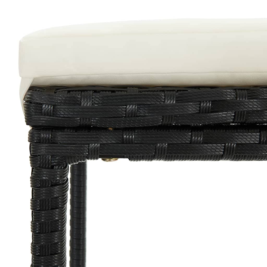 Modern Bar Stools Set of 6 with Cushions & Built-in Footrest - 15