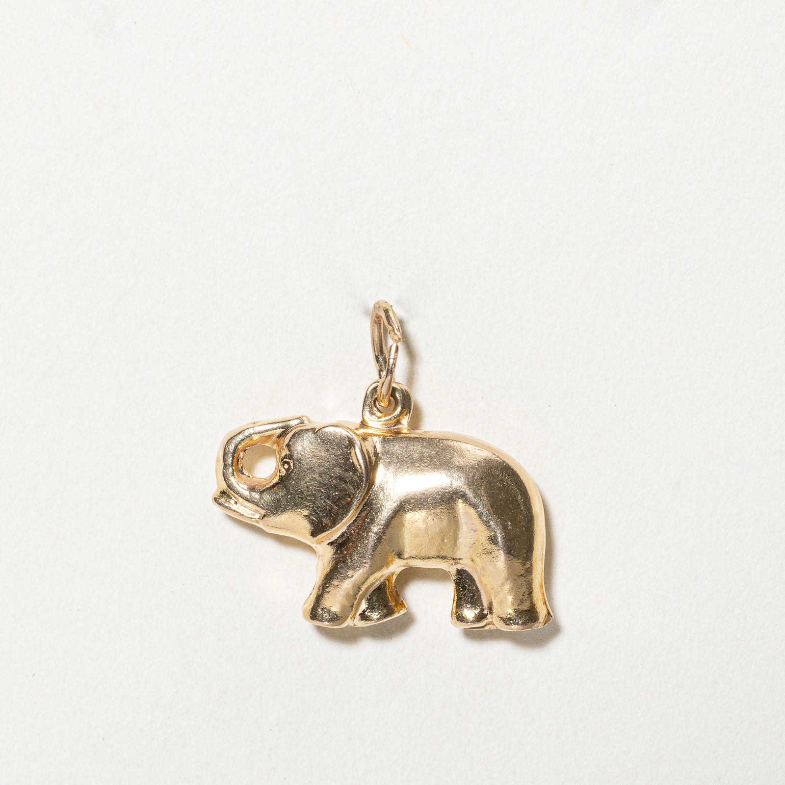 10K Yellow Gold Elephant Charm Pendant Necklace for Women - Elegant Animal Jewelry Gift for Her - Perfect for Birthdays, Anniversaries & Special Occasions