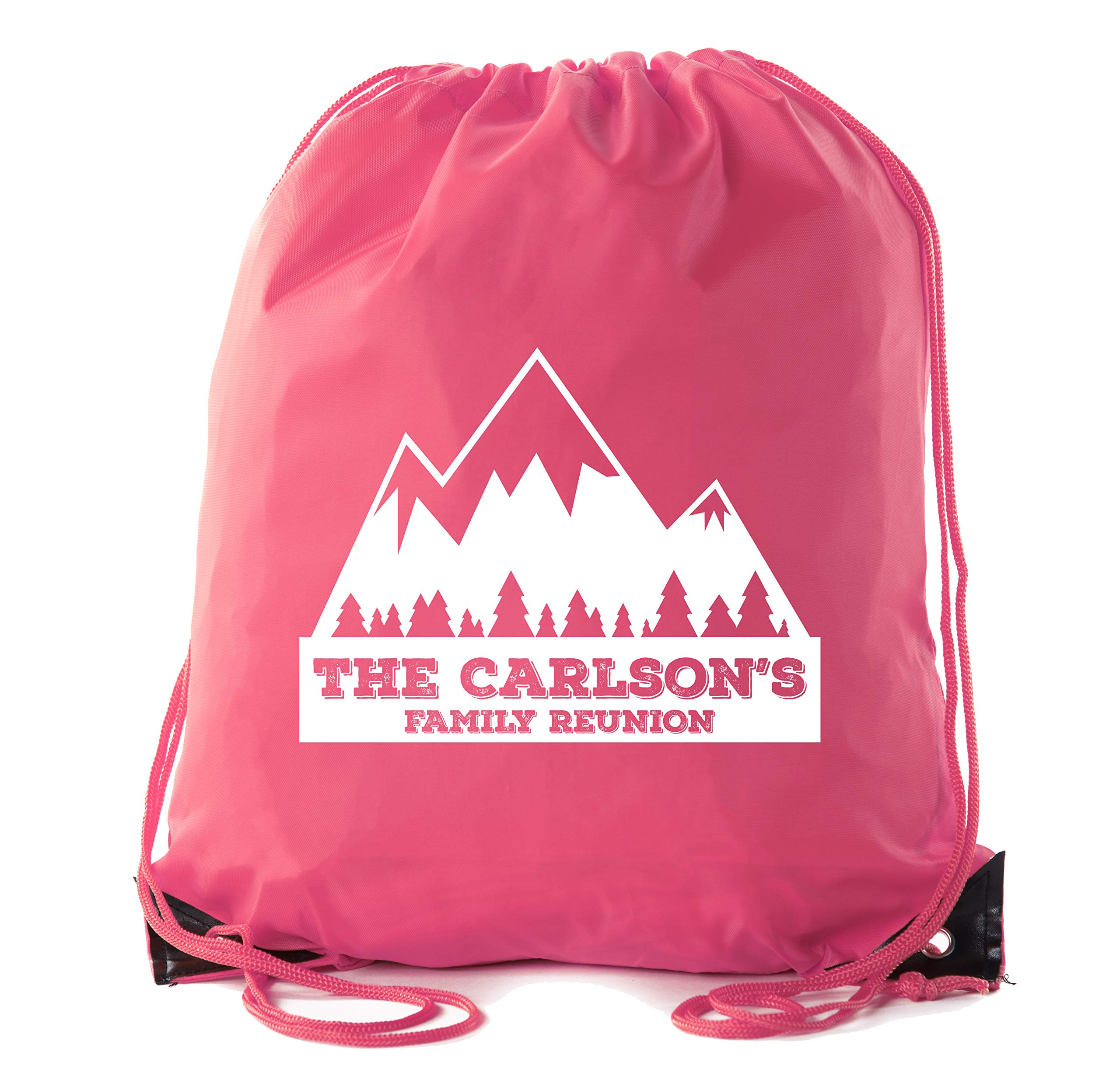 Personalized Mountains Design Family Reunion Party Favor Bags - Custom Name Gift Bags for Weddings, Birthdays & Special Events