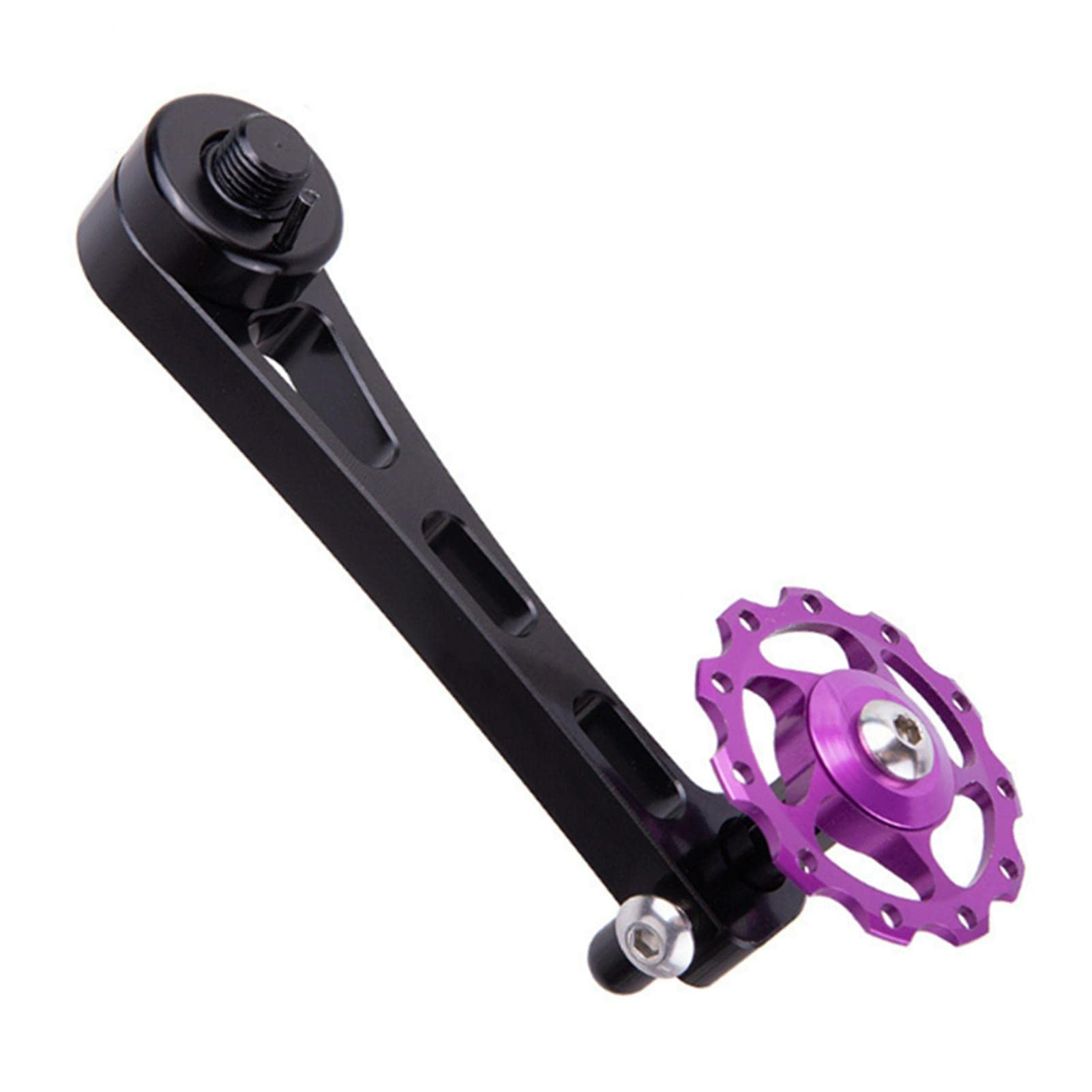 JIANWEI Aluminum Alloy Bike Chain Tensioner & Guide - Single Speed Chain Protector for MTB & Road Bikes - Adjustable Converter (Black) | Perfect for Mountain Biking, Road Racing & Urban Commuting