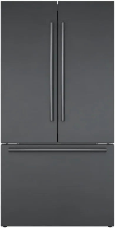 Bosch 36 Inch Smart Refrigerator with Ice Maker - Black Stainless Steel B36CT80SNB | Energy Efficient French Door Fridge for Modern Kitchen & Large Family Use
