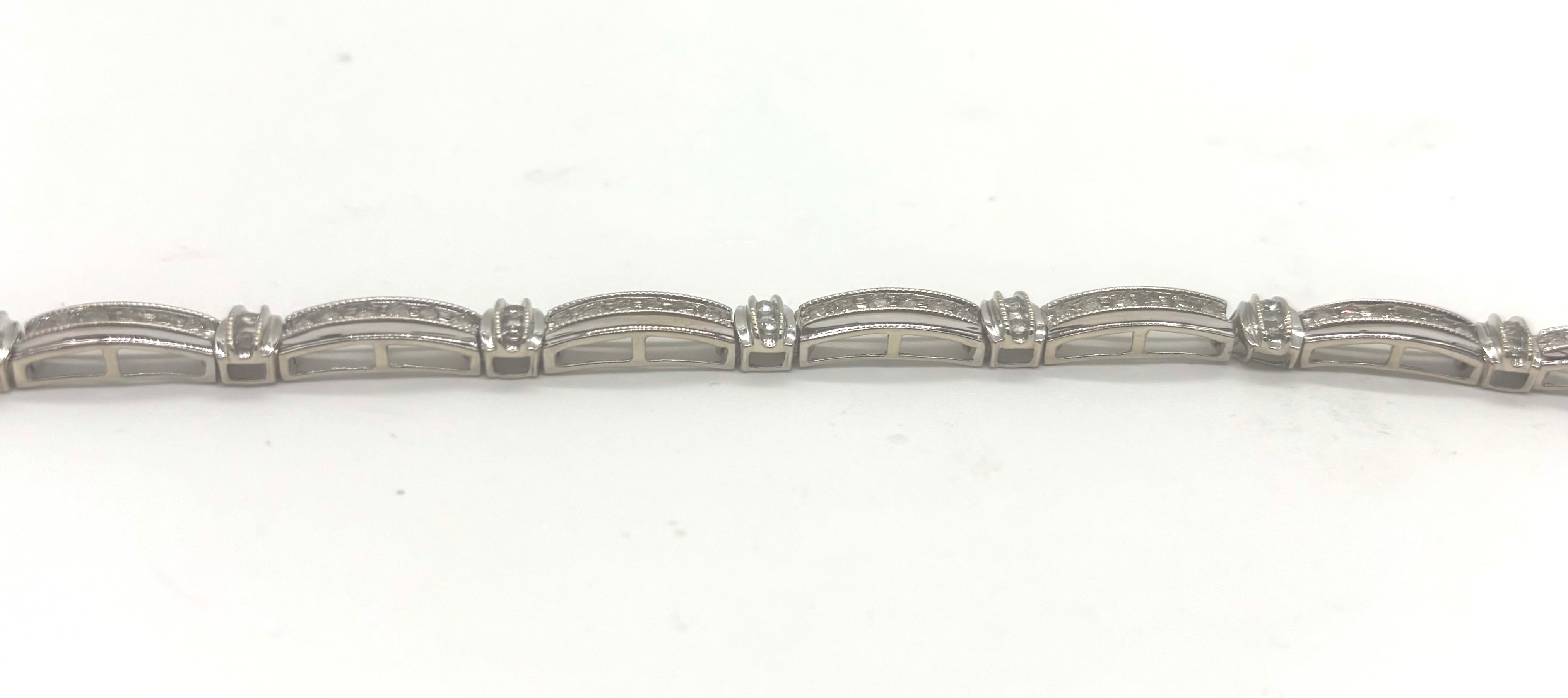14K Gold Diamond Bridge Bracelet for Women - Elegant Stackable Jewelry Gift for Anniversary, Wedding & Special Occasions