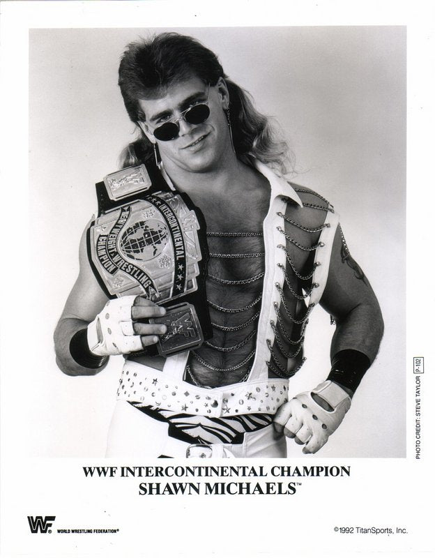1992 WWF IC Champion Shawn Michaels Wrestling Action Figure P102 - Collectible Vintage WWE Memorabilia for Fans & Display