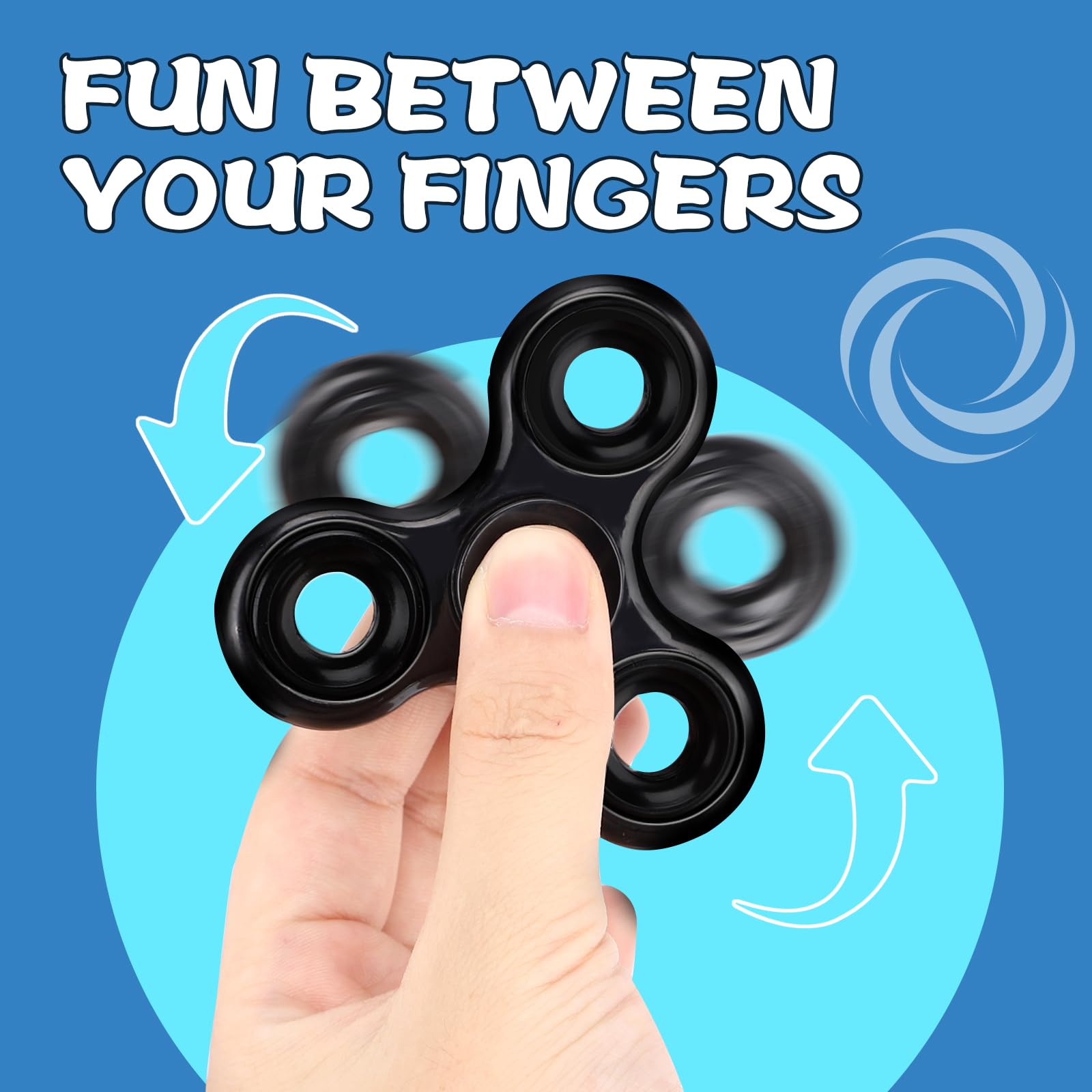 6Pcs Fidget Toys for Adults & Kids 8+ - Easter Basket Stuffers, ADHD Autism Sensory Toys, Cool EDC Gadgets, Desk & Classroom Fidget Spinners, Magnetic Rings for Stress Relief & Focus