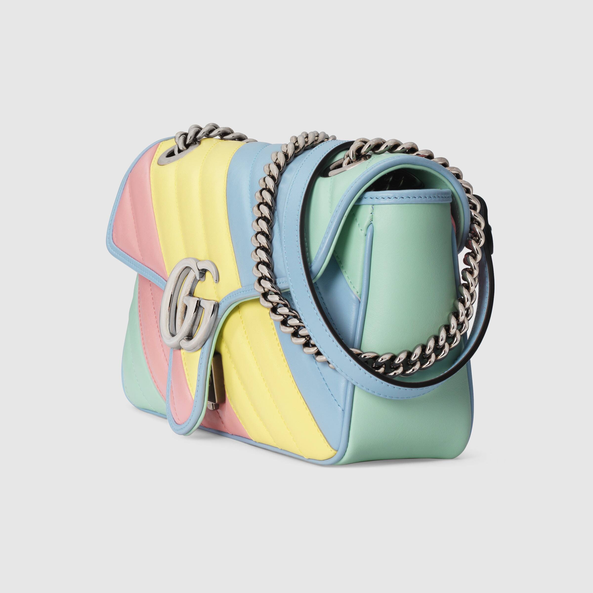 Gucci GG Marmont Small Shoulder Bag in Multicolored Pastel - Luxury Crossbody Purse for Women, Perfect for Date Night & Special Occasions