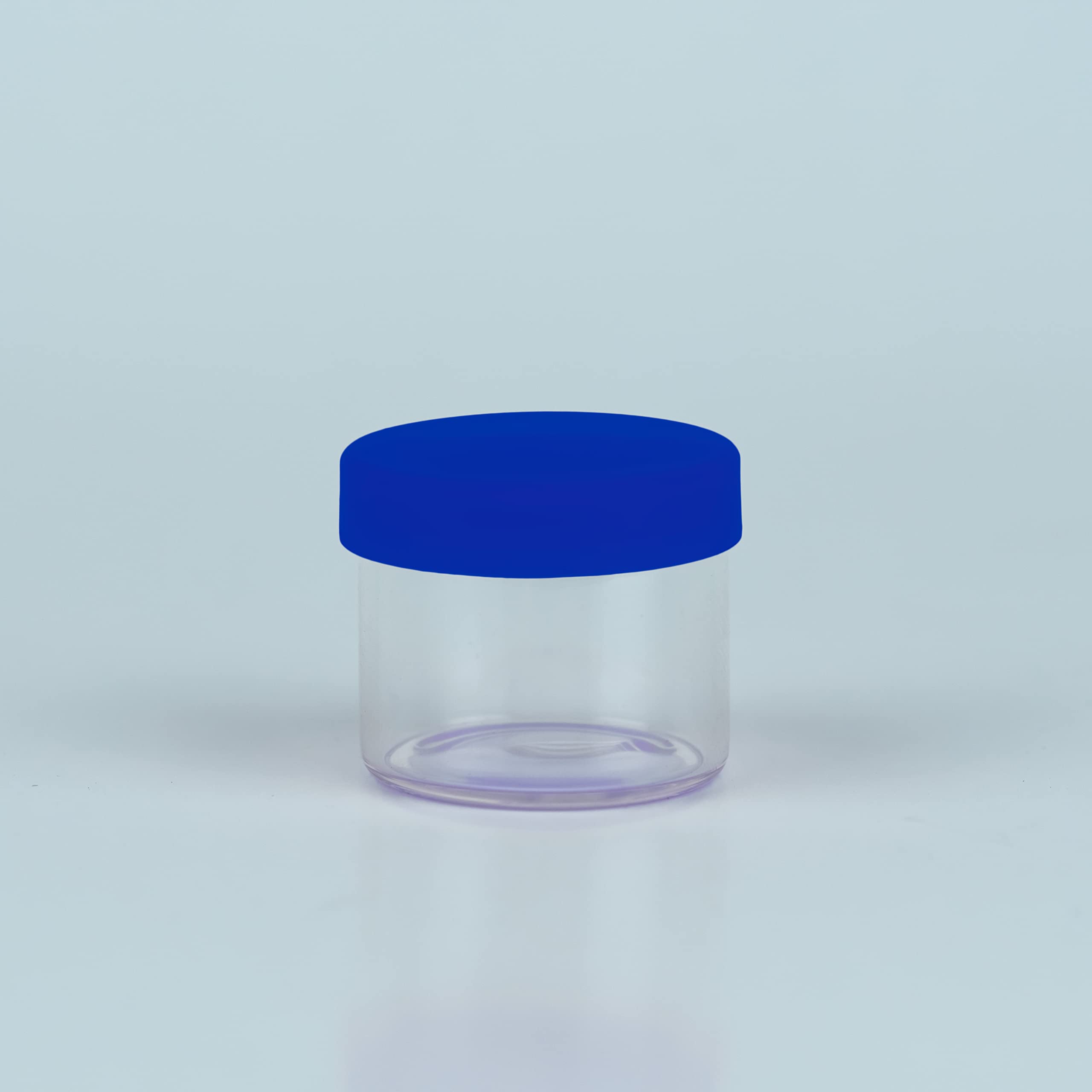 100-Pack 6ml Round Glass Jars with Silicone Lids - Airtight No-Neck Containers for Essential Oils, CBD Waxes, Lip Balms, Cosmetics & DIY Beauty Products (Blue) - Perfect for Home Storage, Travel & Small Batch Crafting