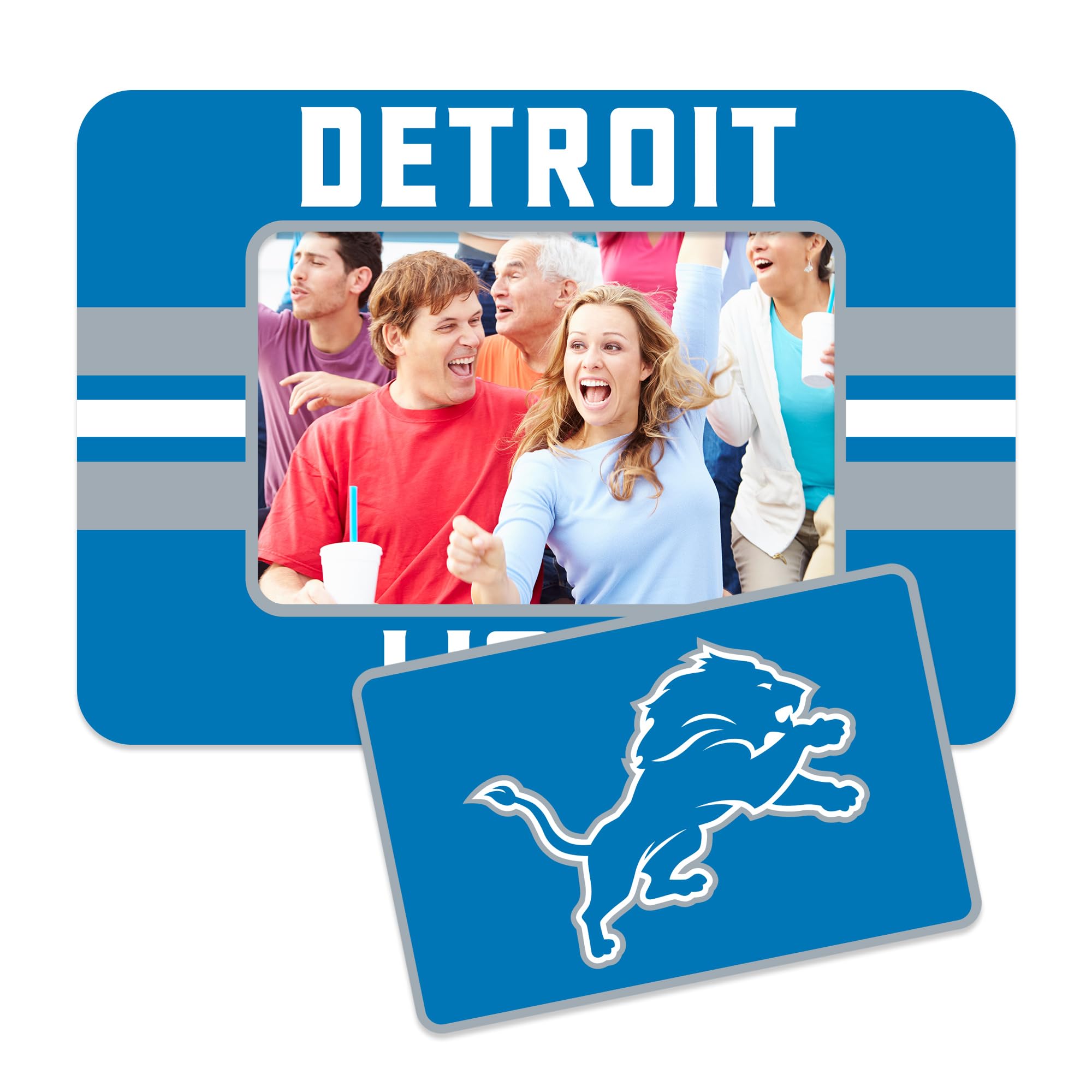 NFL Football Stripes Magnetic Picture Frame & Magnet Set (5