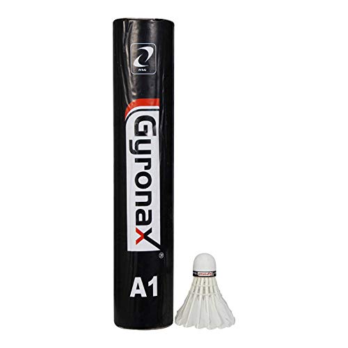 Premium Gyronax White Feather A1 Badminton Shuttlecocks - Pack of 10 | High-Quality Goose Feather Shuttlecocks for Professional & Recreational Play | Perfect for Tournaments, Training & Backyard Games