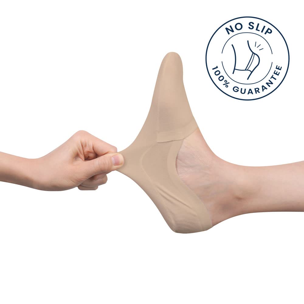 Breathable No-Show Socks for Men & Women - Non-Slip Invisible Liner Socks for Loafers, Sneakers & Boat Shoes | Comfortable Cotton Low-Cut Socks for Daily Wear & Active Lifestyles