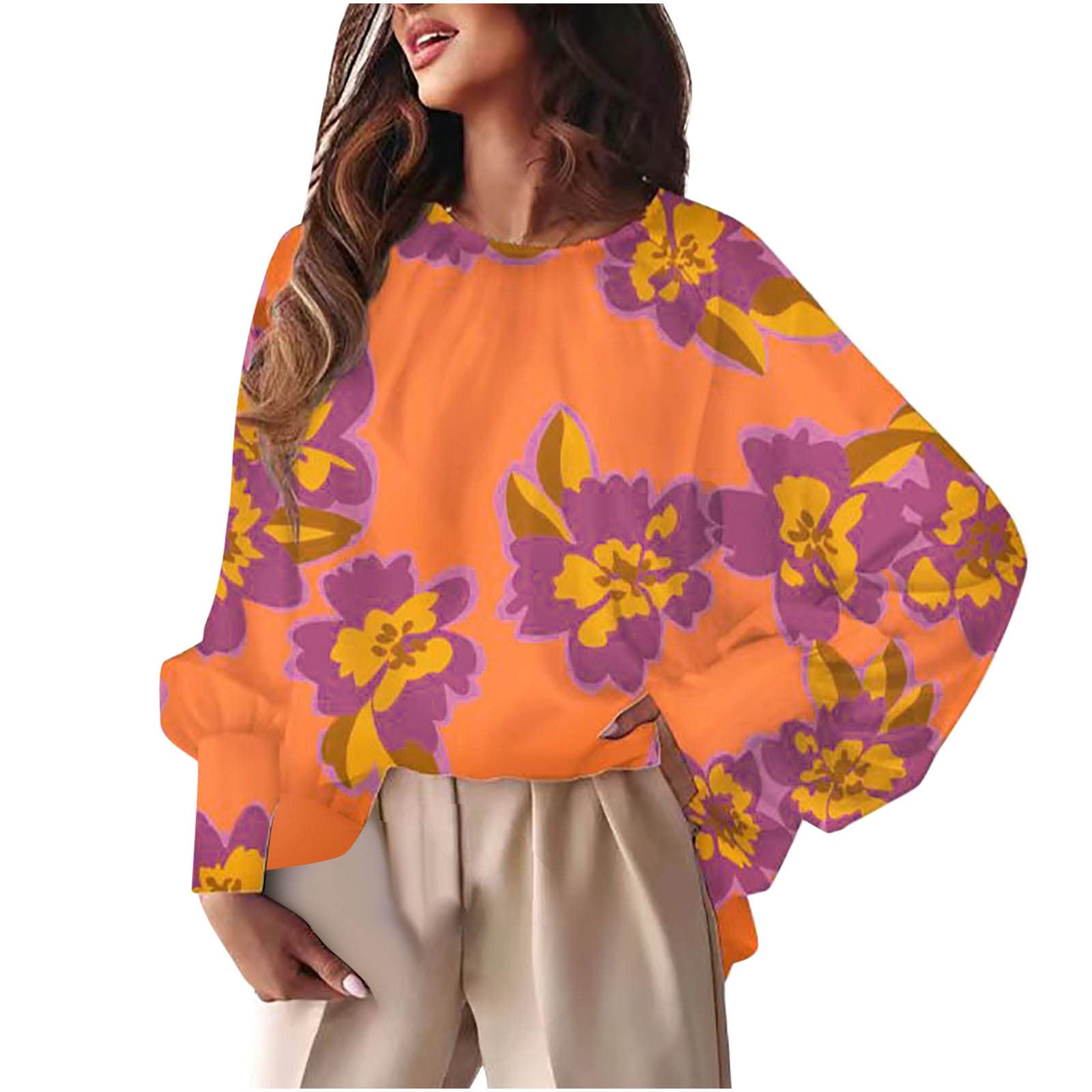 Women's Summer Tops - Fashion Long Sleeve Blouse & Loose Oversized T-Shirts for Casual Wear, Beach Outfits and Everyday Comfort