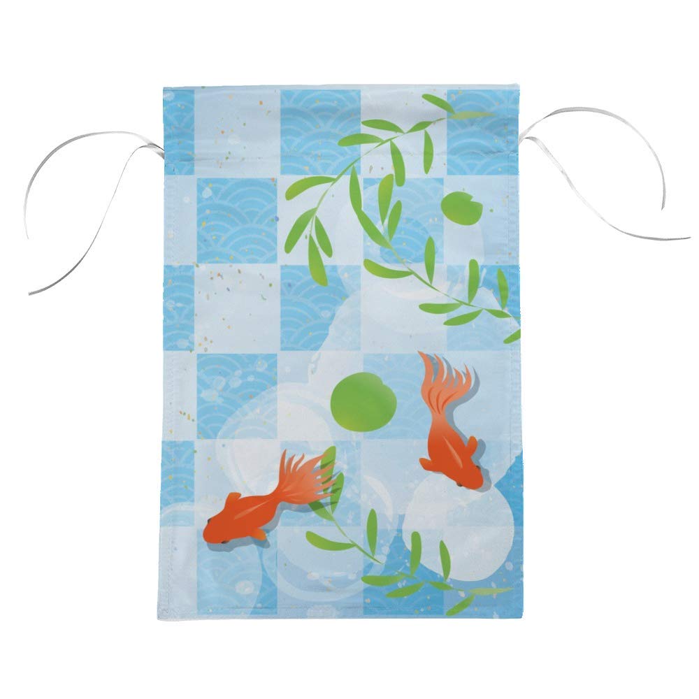 Kuizee 28x40 Inch Double Sided Garden Flag - Japanese Style Goldfish & Aquatic Plants Welcome Decorative Yard Banner for Outdoor Seasonal Festivals | Durable Polyester Material | Perfect for Patio, Lawn, Porch & Garden Decor