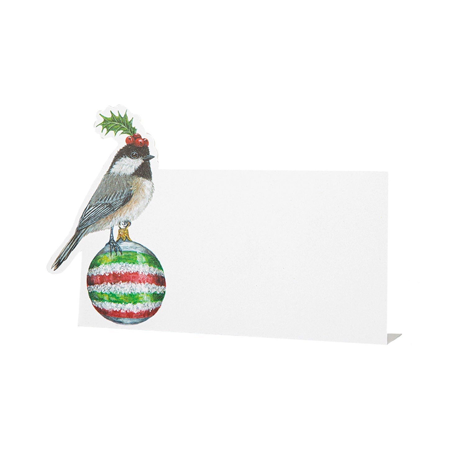 Christmas Chickadee Place Card - Elegant Holiday Table Setting Decoration for Christmas Dinner, Party & Wedding - Perfect for Festive Gatherings & Seasonal Celebrations