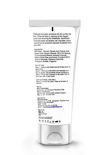 Activated Charcoal & Tea Tree Face Wash Combo for Deep Pore Cleansing - Skin Purifying Detox Scrub with Neem Extract for Men & Women | Acne Treatment, Blackhead Removal, Daily Skincare Routine