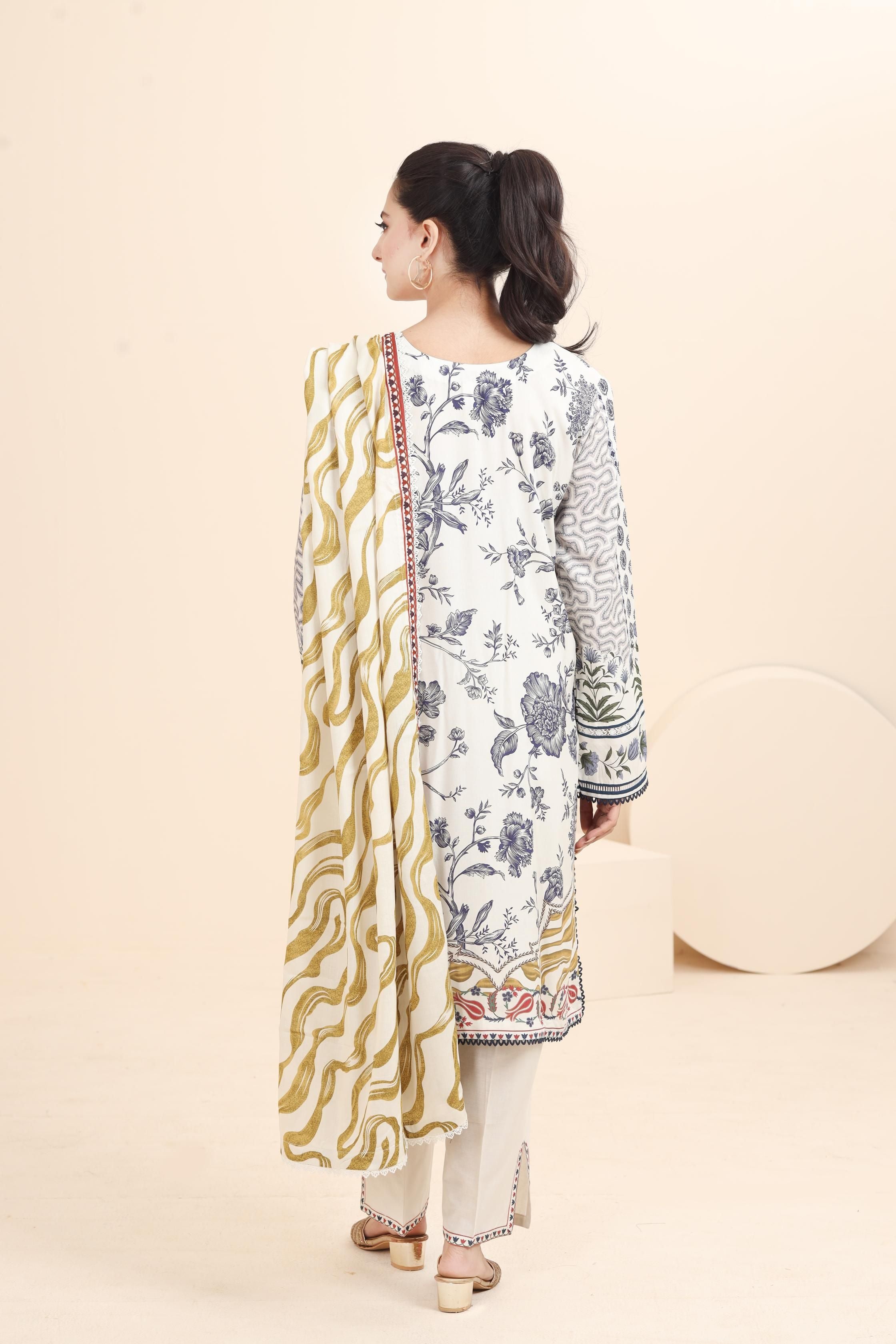 Sana Safinaz Mahay Stitched Embroidered Formal Dress for Women - Elegant Party Wear & Wedding Guest Outfit