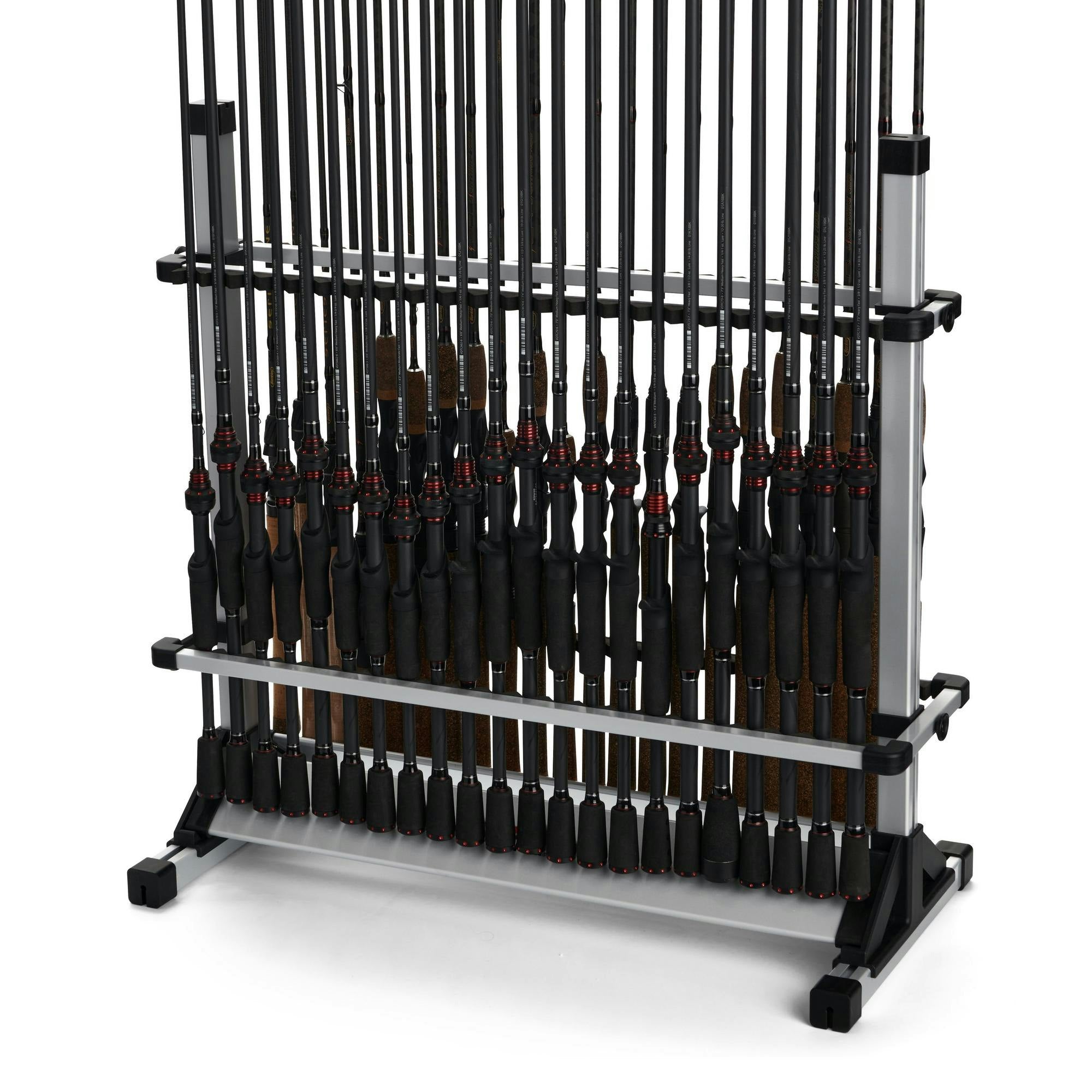 Abu Garcia Fishing Rod Floor Rack - Heavy Duty Rod Holder for Garage, Boat, or Tackle Shop Storage - Perfect for Organizing Fishing Rods and Gear