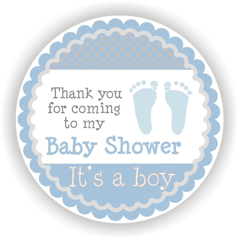 Philly Art & Crafts Baby Boy Shower Stickers - 40-Pack It's a Boy Stickers with Baby Footprints - Perfect for Baby Shower Favors, Gift Wrapping & Nursery Decor