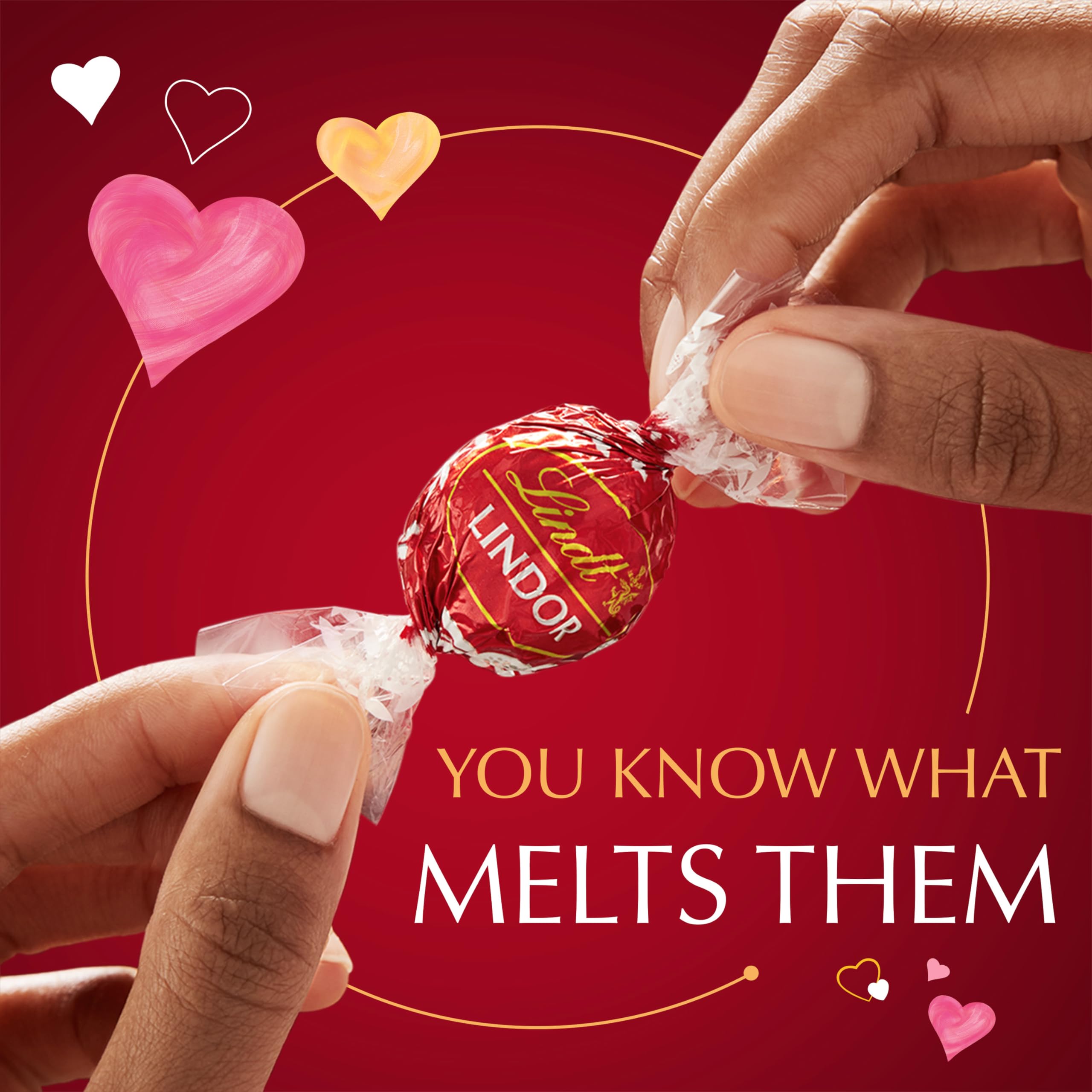 Lindt LINDOR Valentine's Day Milk Chocolate Truffles - Heart Shaped Candy with Creamy Milk Chocolate Filling, 3 oz - Perfect for Gifts, Romantic Occasions & Sweet Treats
