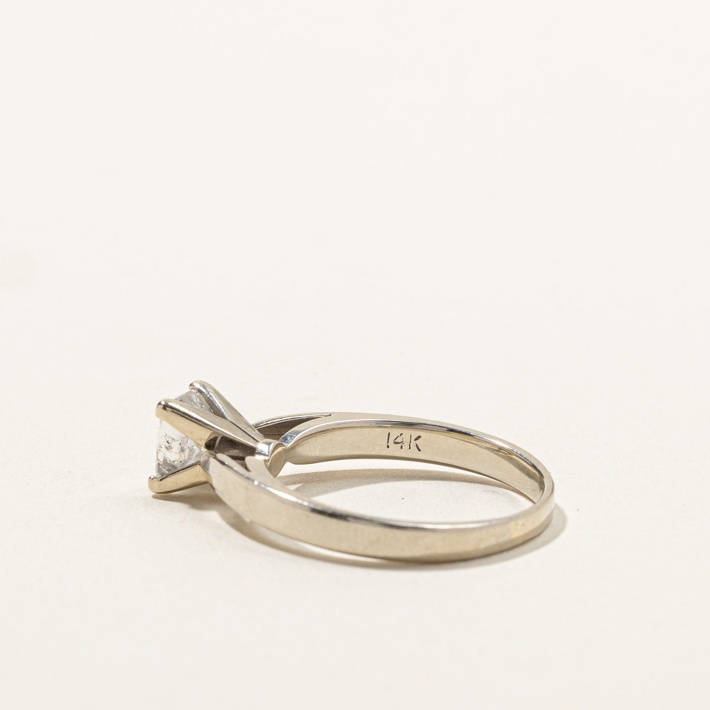 1.04ct Princess Cut Solitaire Diamond Engagement Ring - I1 Clarity, H Color, Size 7.25 - Perfect for Proposals & Anniversary Gifts