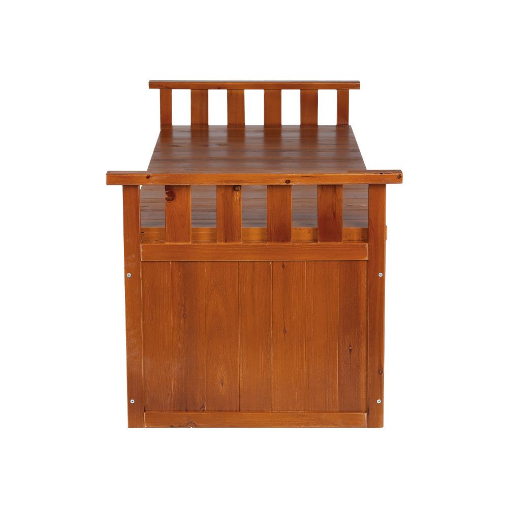 Gardeon 129cm Outdoor Storage Bench Box - Large Wooden Garden Toy Chest with Seat, Weather-Resistant Patio Furniture for Backyard, Deck, and Porch Organization