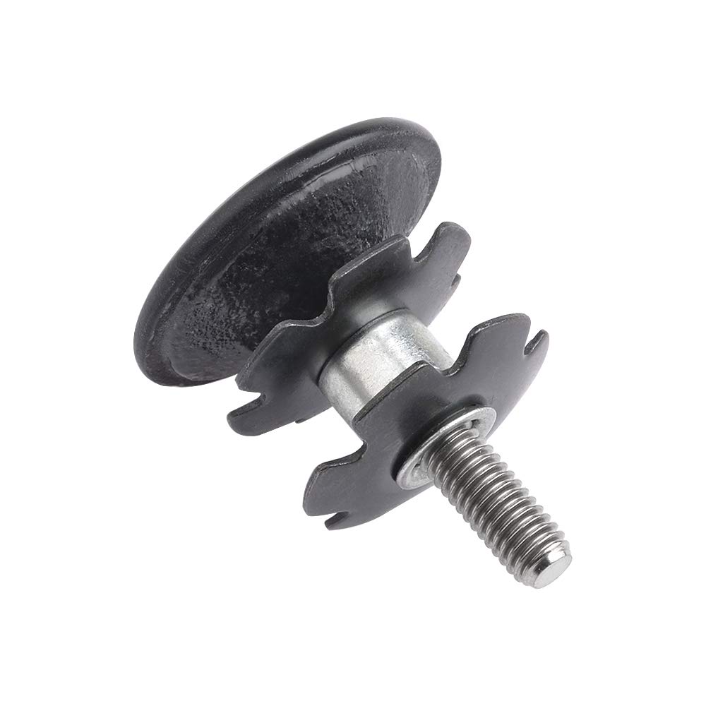 Premium Carbon Fiber Bike Headset Top Cap with M6x35mm Titanium Bolt & Star Nut - Compatible with 1-1/8