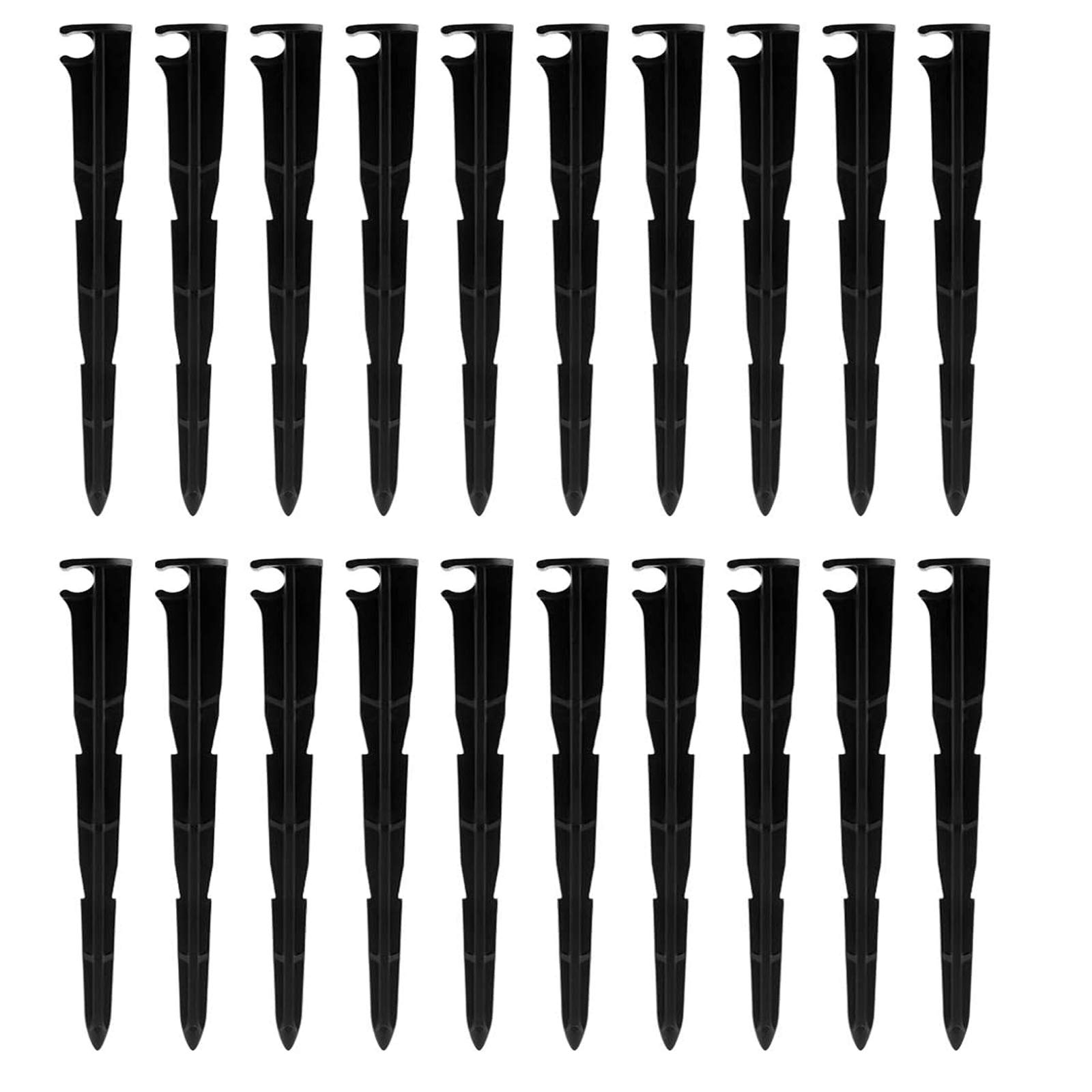 Lxcom 50 Pack Garden Drip Irrigation Stakes - 1/4 Inch Tubing Holders for Flower Beds, Lawn, Home Garden & Herbs | Durable Plant Watering Supports for Outdoor & Indoor Gardening