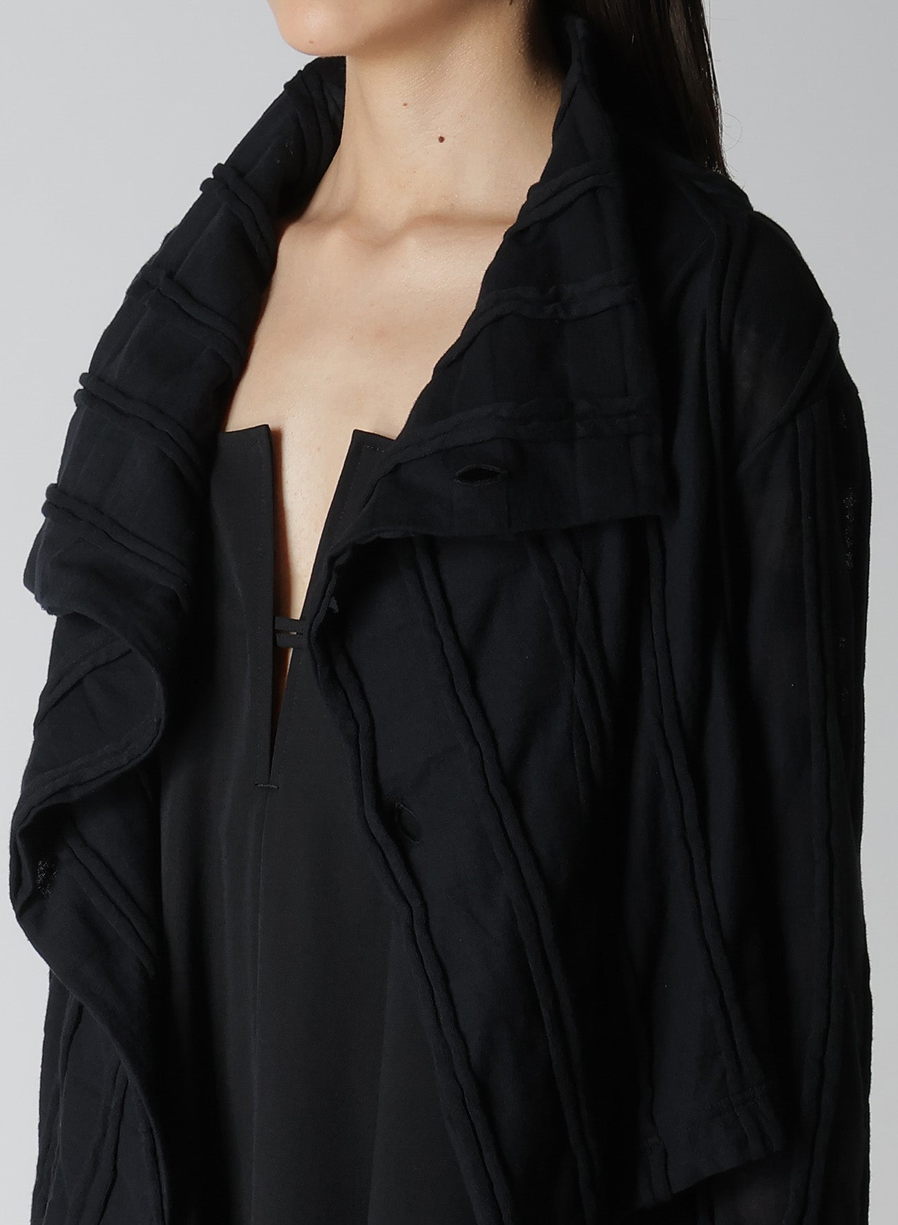 Stylish Check Cut Jacquard Cropped Asymmetric Jacket for Women - Perfect for Casual Outings, Parties & Layering