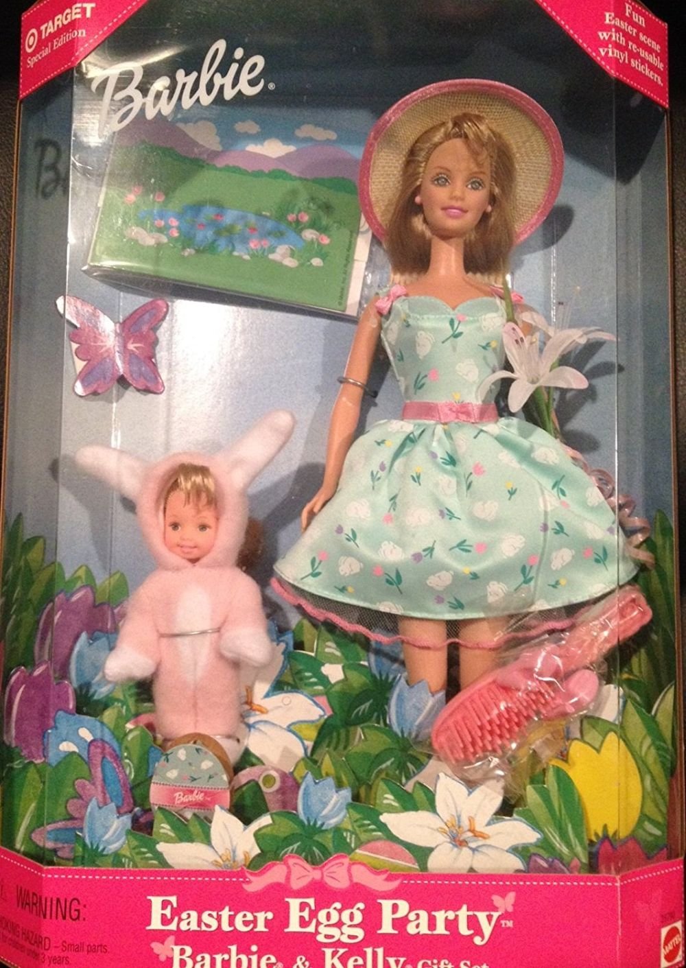 Barbie Easter Egg Party & Kelly Gift Set with Reusable Vinyl Stickers - Perfect for Easter Celebrations, Birthday Parties, and Kids' Playtime