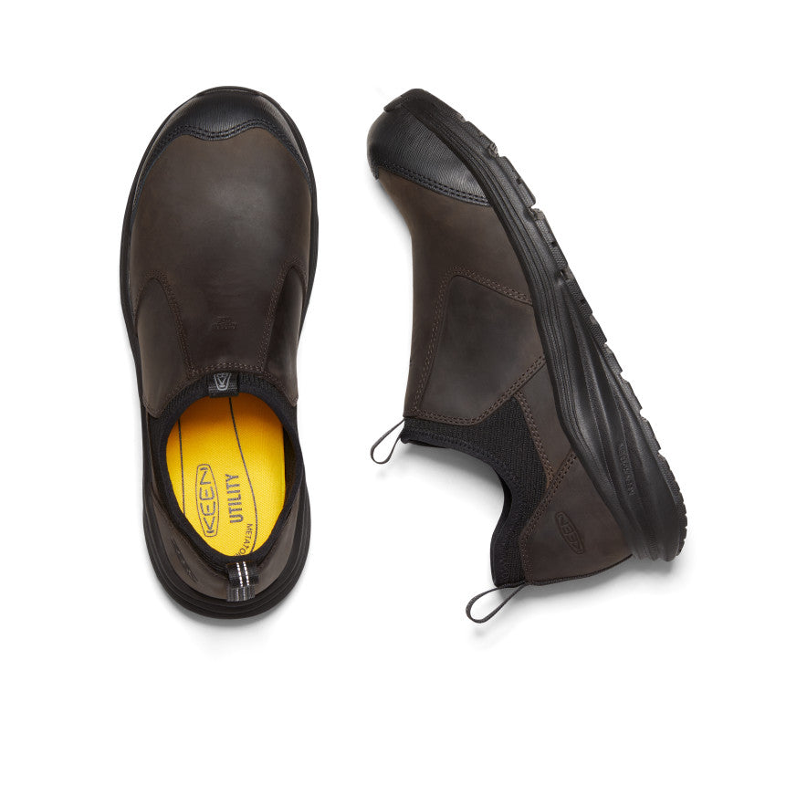 Men's Vista Energy+ Work Shoes with Carbon Toe & ESD Protection - Coffee Bean/Black Color - Slip Resistant Safety Shoes for Electricians, Warehouse & Construction Workers