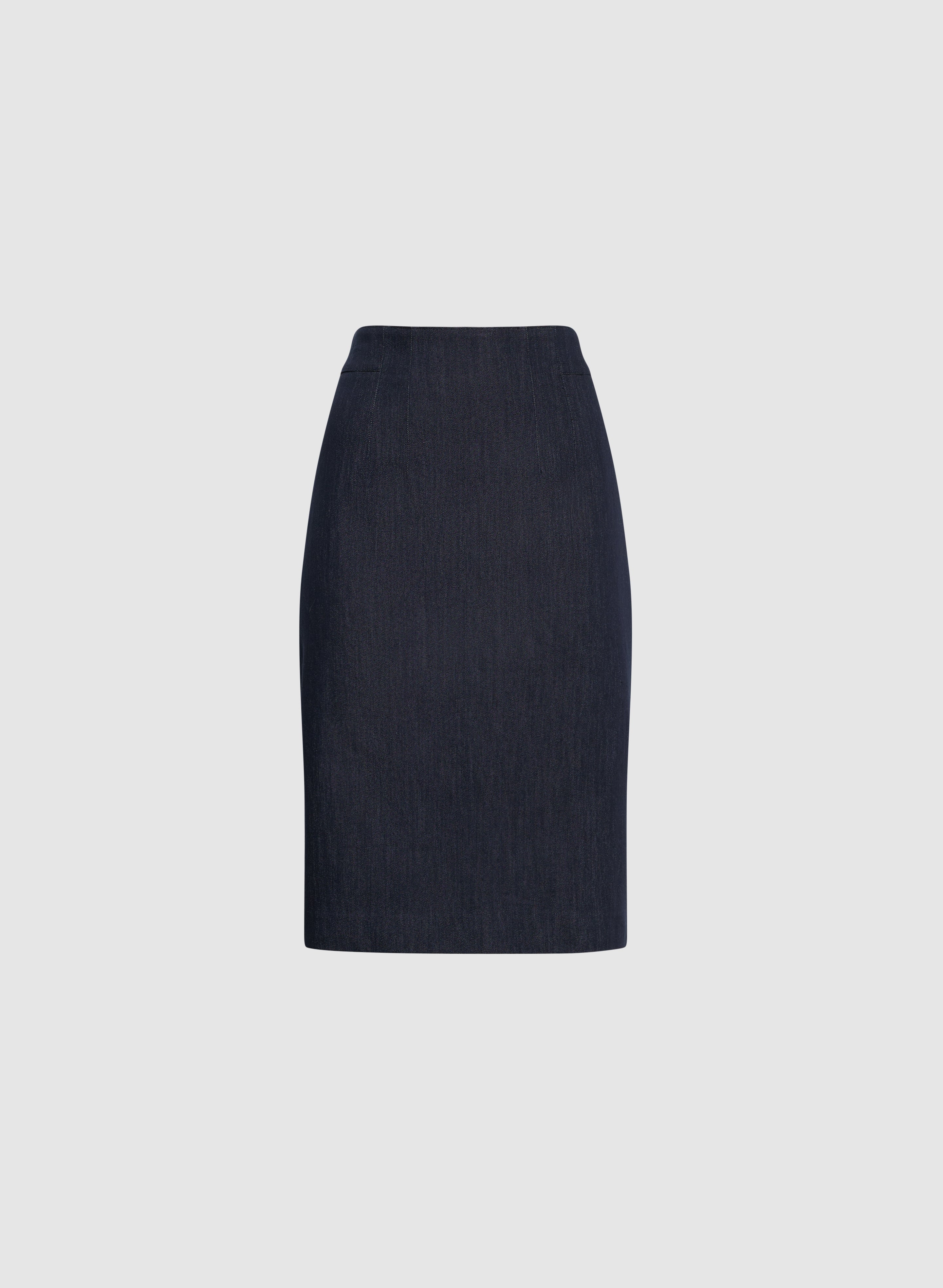 Stylish High-Waisted Denim Pencil Skirt for Women - Slimming Stretch Jeans Skirt - Perfect for Office, Date Night & Casual Outings