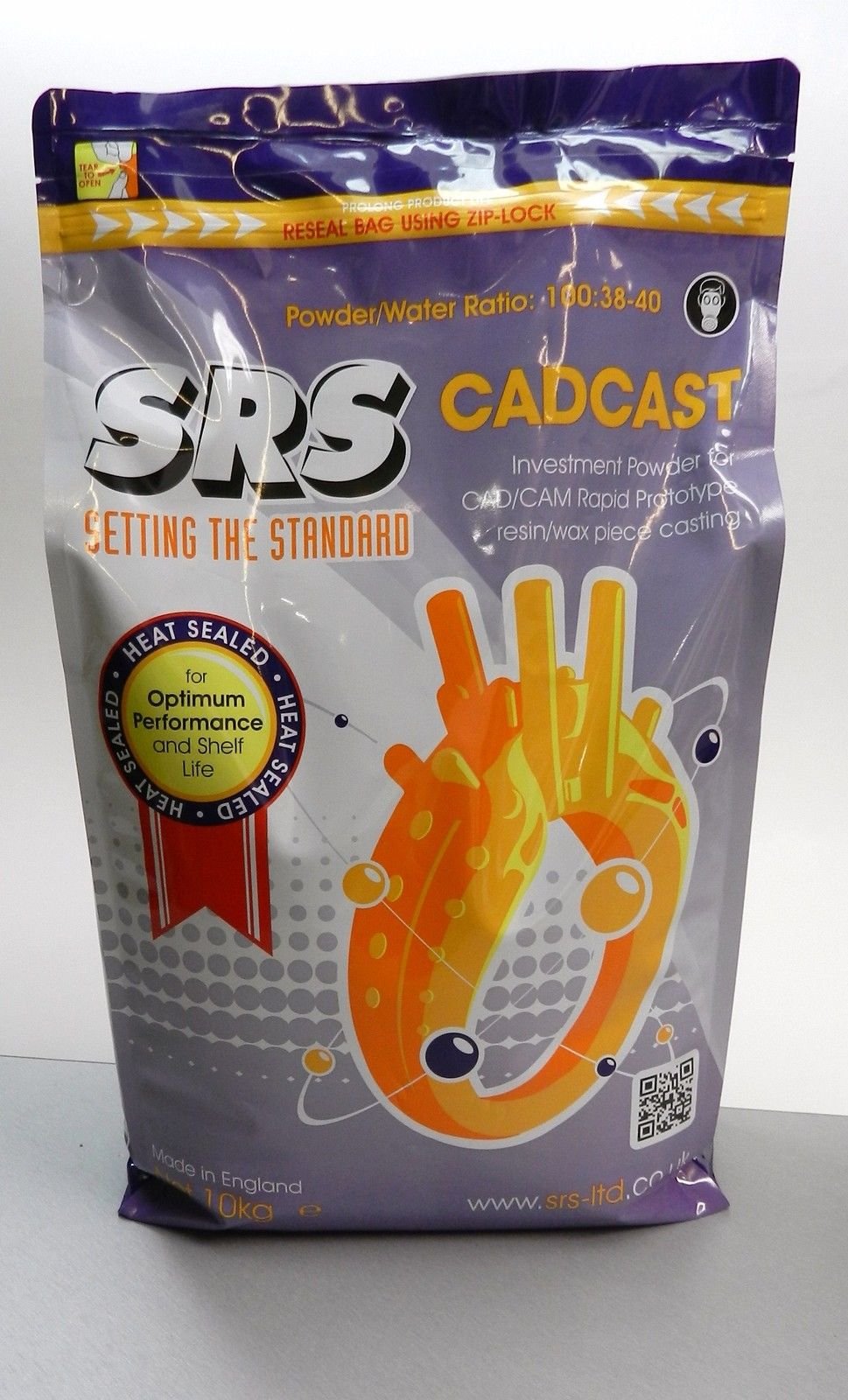 CADCAST 10Kg Resin Wax Casting Investment Powder for CAD/CAM Rapid Prototype Models (LZ 24 FR L Box) – Ideal for Jewelry Making, Dental Crowns & Industrial Prototyping
