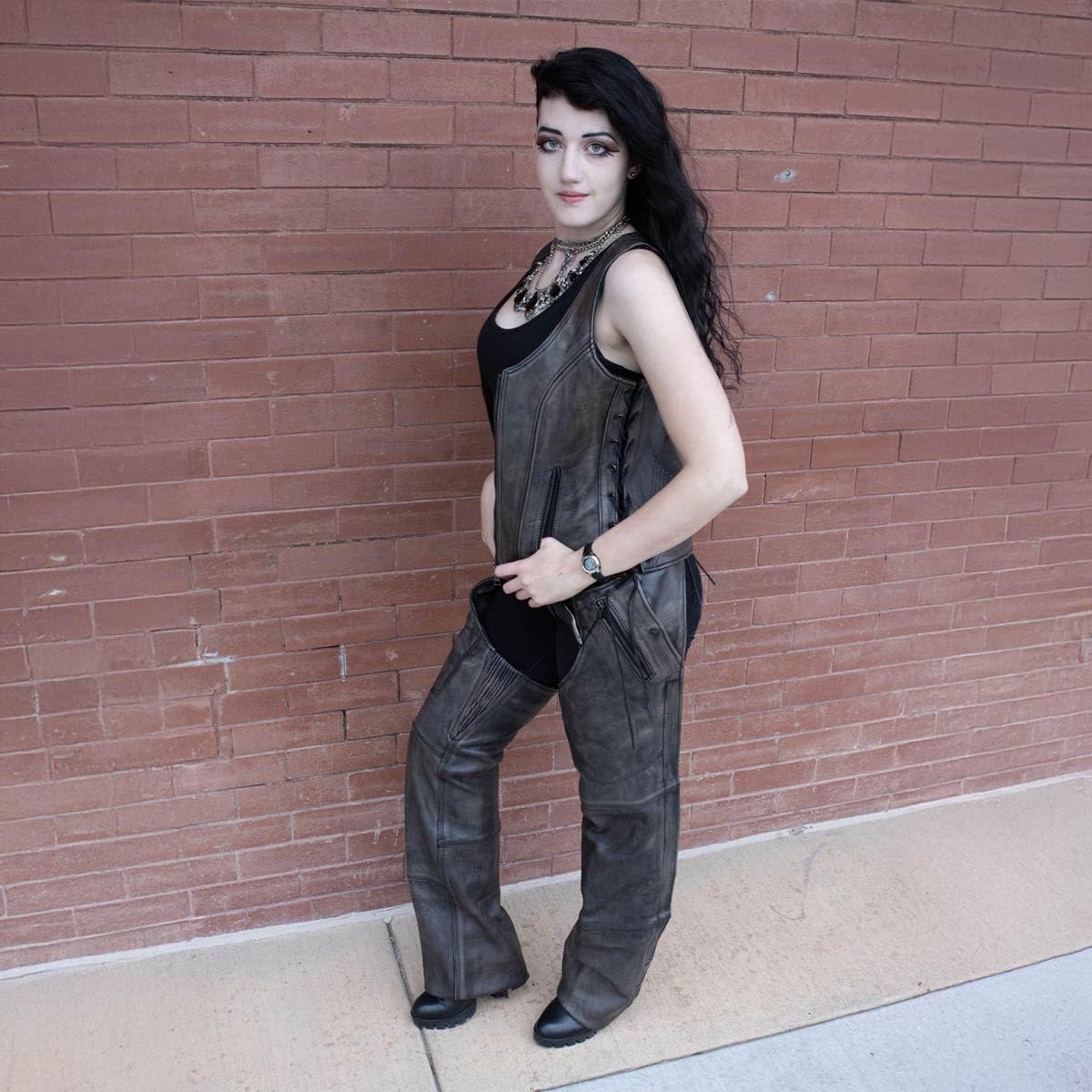 Milwaukee Women's Side Lace Vest with Stitch Detailing - Fashionable Layering Piece for Casual Outfits & Office Wear