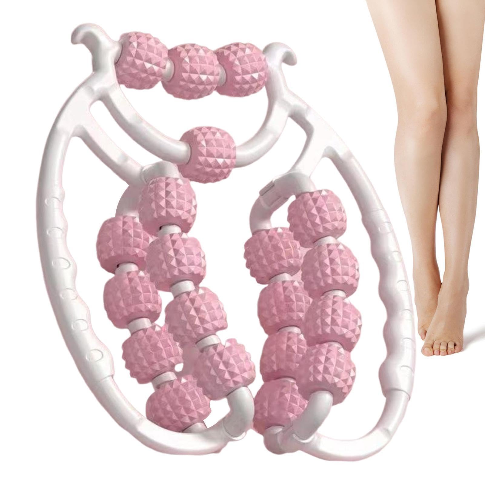 Adjustable Leg Massager with 15 Wheels & 360° Rotation - Non-Slip Calf Massager for Muscle Relaxation in Legs, Neck, Hands & Arms - Perfect for Indoor Sports, Yoga & Post-Workout Recovery