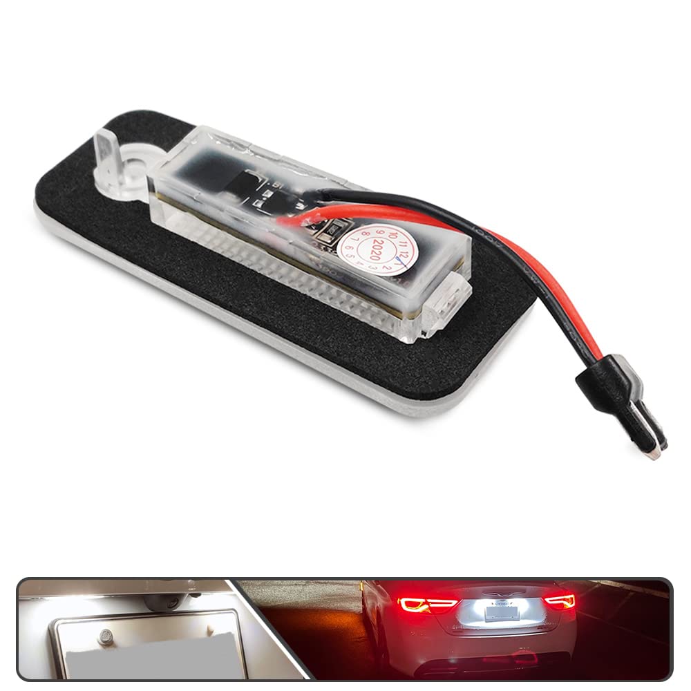 2Pcs LED License Plate Lights for Chrysler 200 2015-2017 - Super Bright SMD Xenon White Bulbs, Error-Free Installation - Perfect for Night Driving & Enhanced Vehicle Appearance