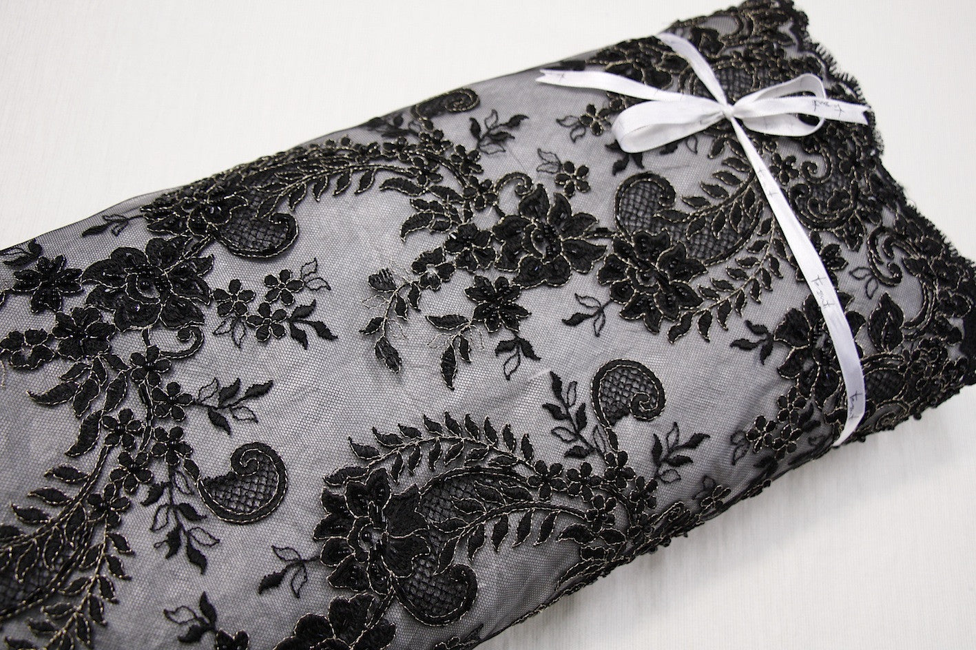 Celine Black and Gold Lace Trim Dress - Elegant Evening Gown for Weddings, Parties & Special Occasions