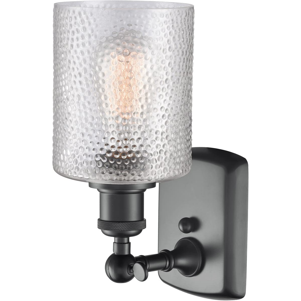 Innovations 516-1W-BK-G112-LED Vintage Wall Sconce Light - Dimmable LED Fixture in Matte Black - Perfect for Bedroom, Living Room & Hallway Lighting