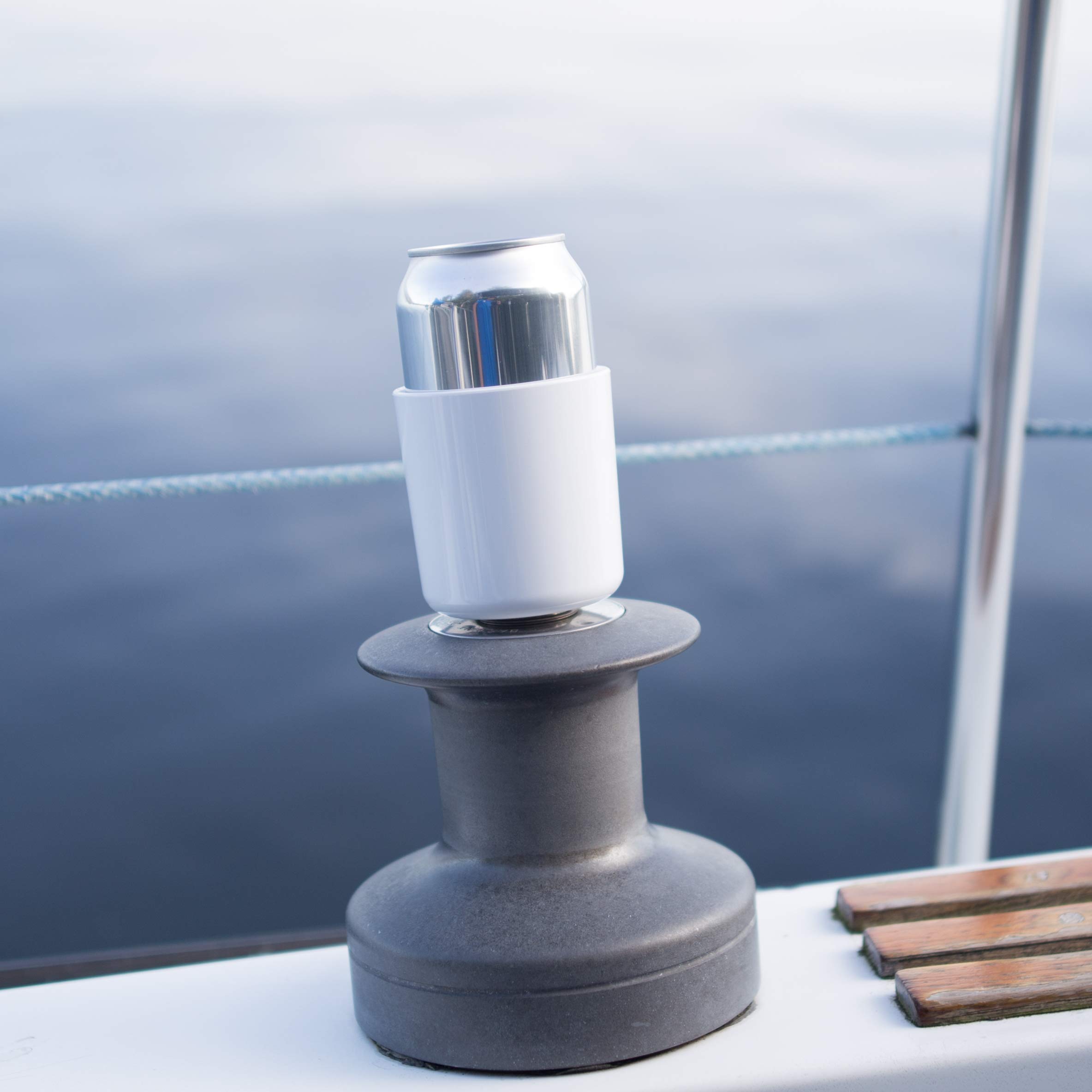 Stainless Steel Can Holder for Sailing Winches & Scotty Fishing Rod Mounts - Perfect for Boating, Fishing & Marine Use