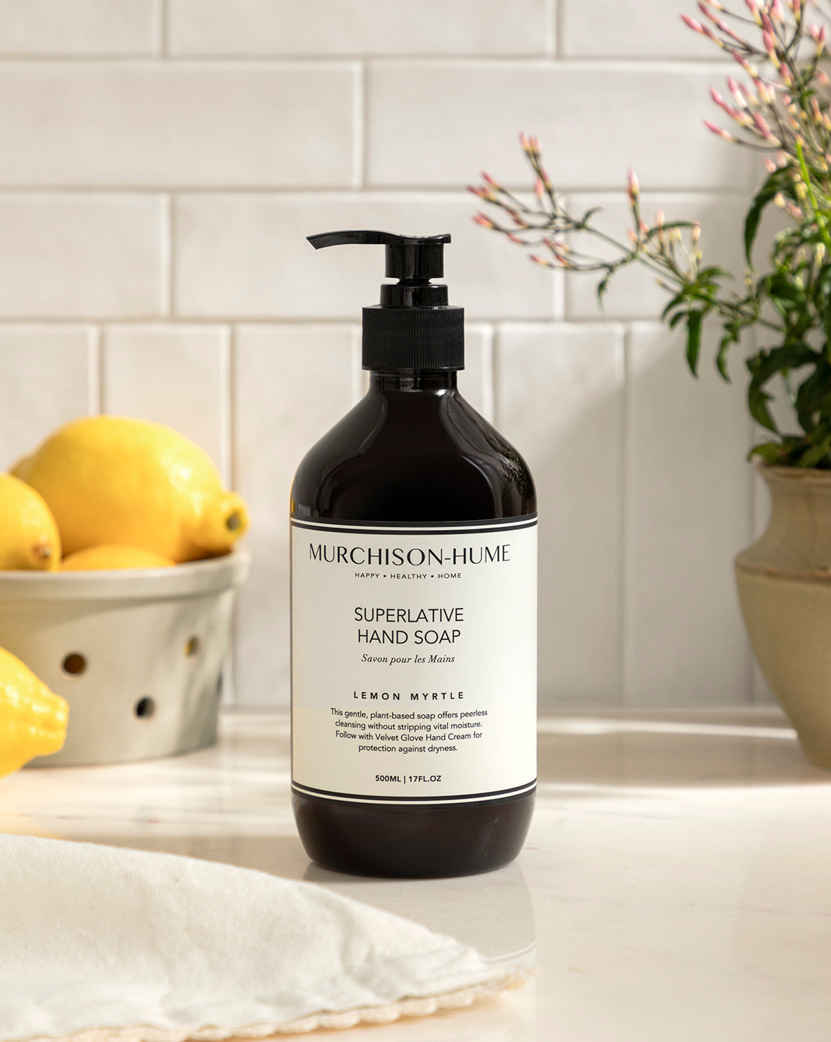Murchison Hume Natural Hand Soap Refill - Organic Plant-Based Foaming Soap for Kitchen & Bathroom - Eco-Friendly & Cruelty-Free (Lavender, 16.9 fl oz) - Perfect for Home, Office, and Travel Use