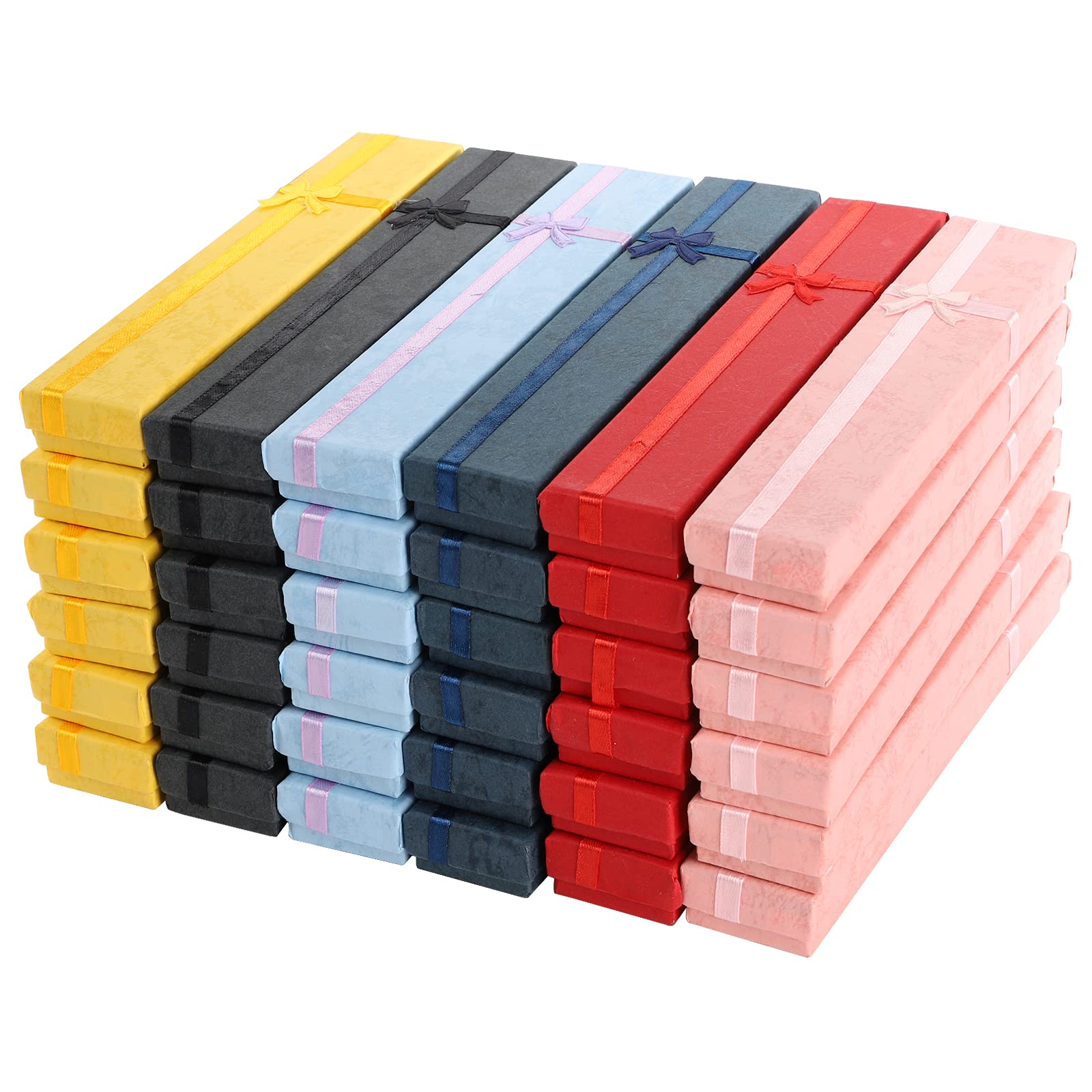 Fasmov 36 Pack Jewelry Gift Box Set - Assorted Colors Jewelry Storage Boxes for Necklaces, Rings & Earrings | Perfect for Anniversaries, Weddings, Birthdays & Party Favors | Elegant Jewelry Organizer for Women & Girls