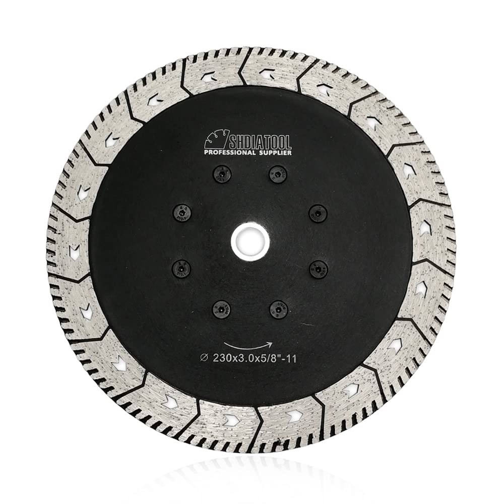 9-Inch Diamond Saw Blade for Cutting & Grinding - 2-in-1 Design for Marble, Granite, Concrete, Brick (5/8