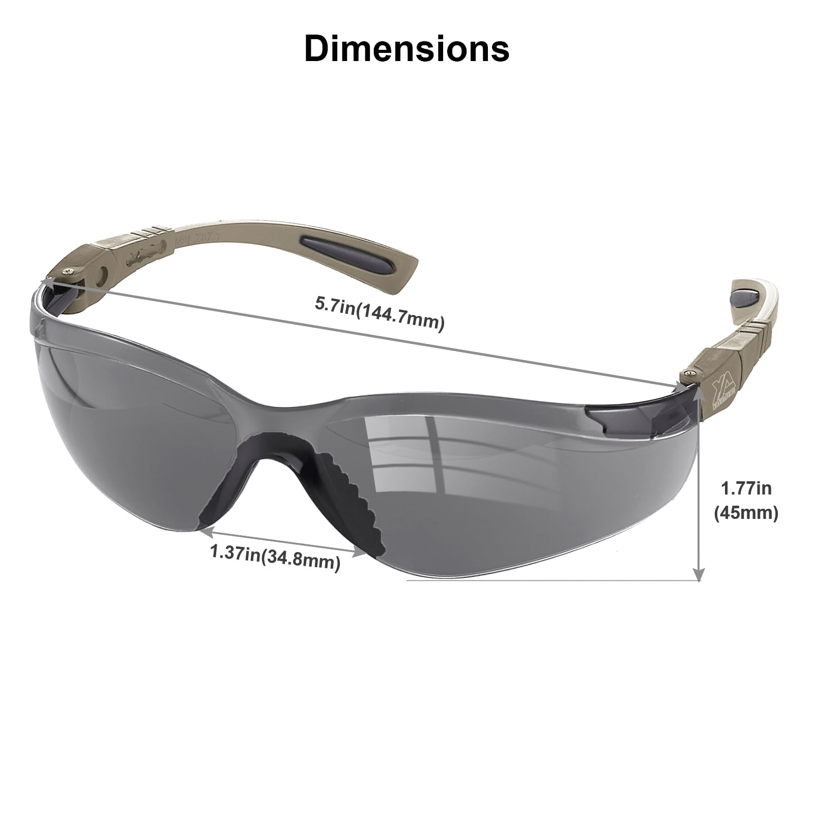 XAEGISTAC Anti-Fog Shooting Glasses - Adjustable Safety Eyewear for Shooting Range & Outdoor Sports - Comes with Zipper Hard Case - Perfect for Hunting, Airsoft & Tactical Training