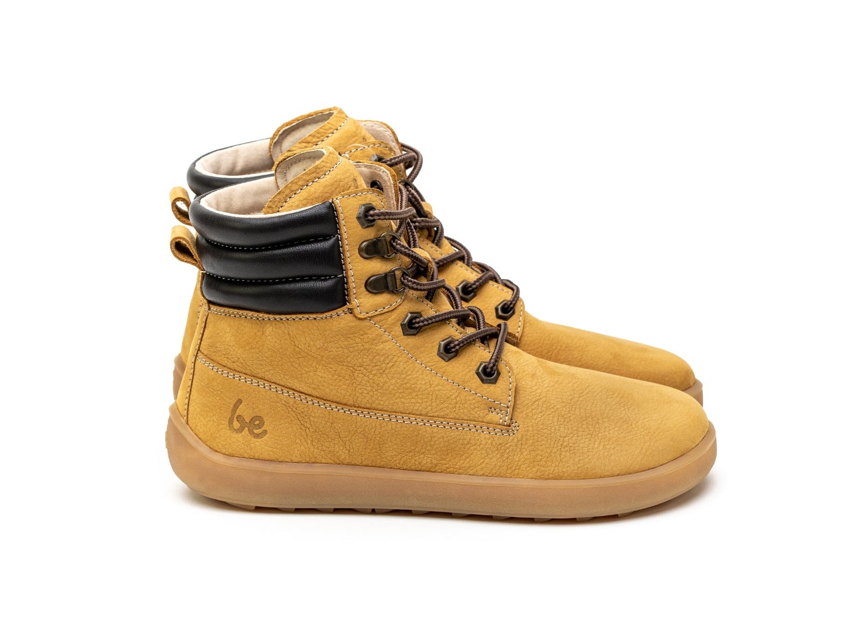 Barefoot Boots for Women - Be Lenka Nevada Neo Minimalist Shoes in Mustard | Comfortable & Lightweight for Hiking, Travel & Everyday Wear