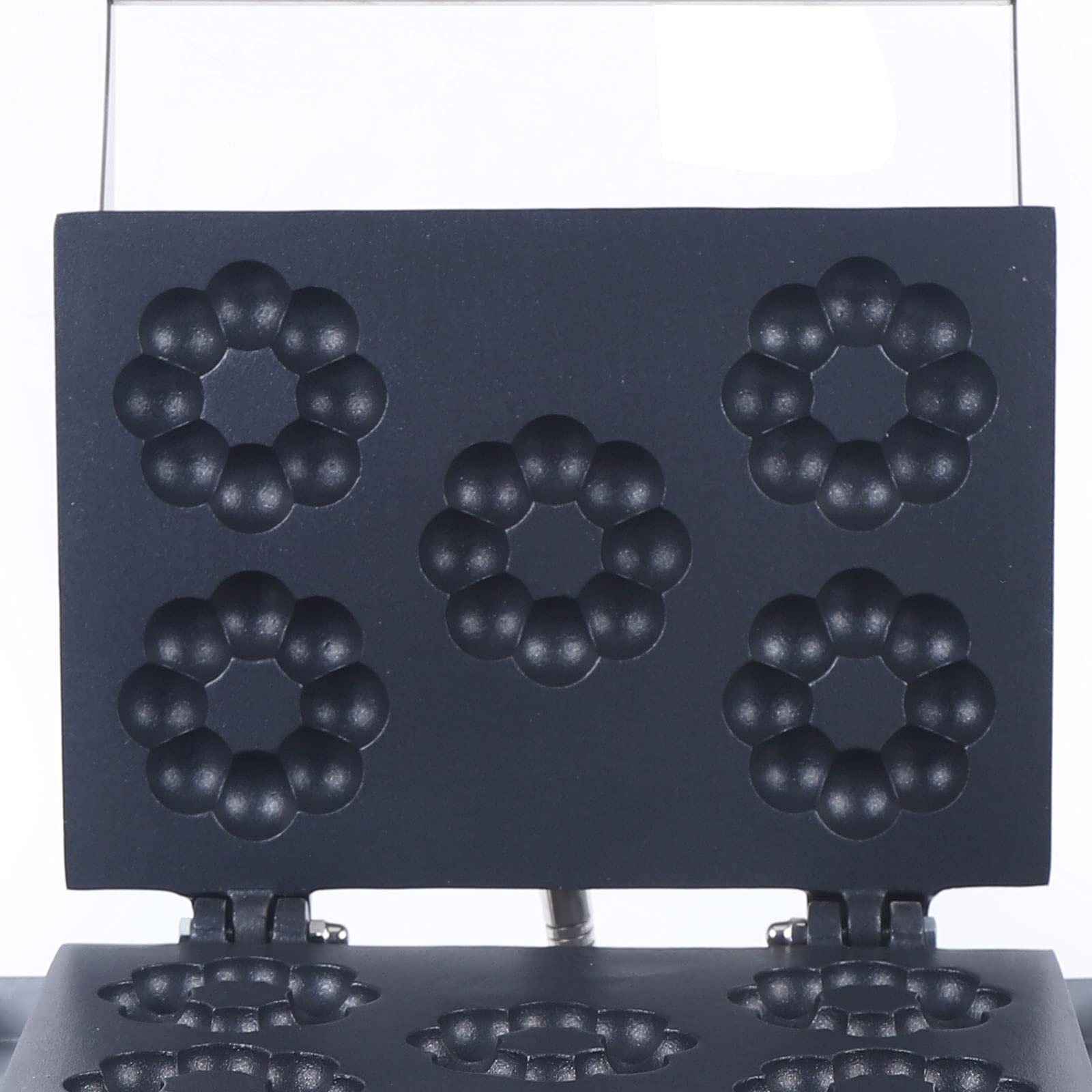 Commercial Mini Donut Maker Machine - 5-Cavity Plum Blossom Waffle Donut Maker with Non-Stick Surface for Breakfast, Snacks & Desserts | Perfect for Home, Cafés & Bakeries