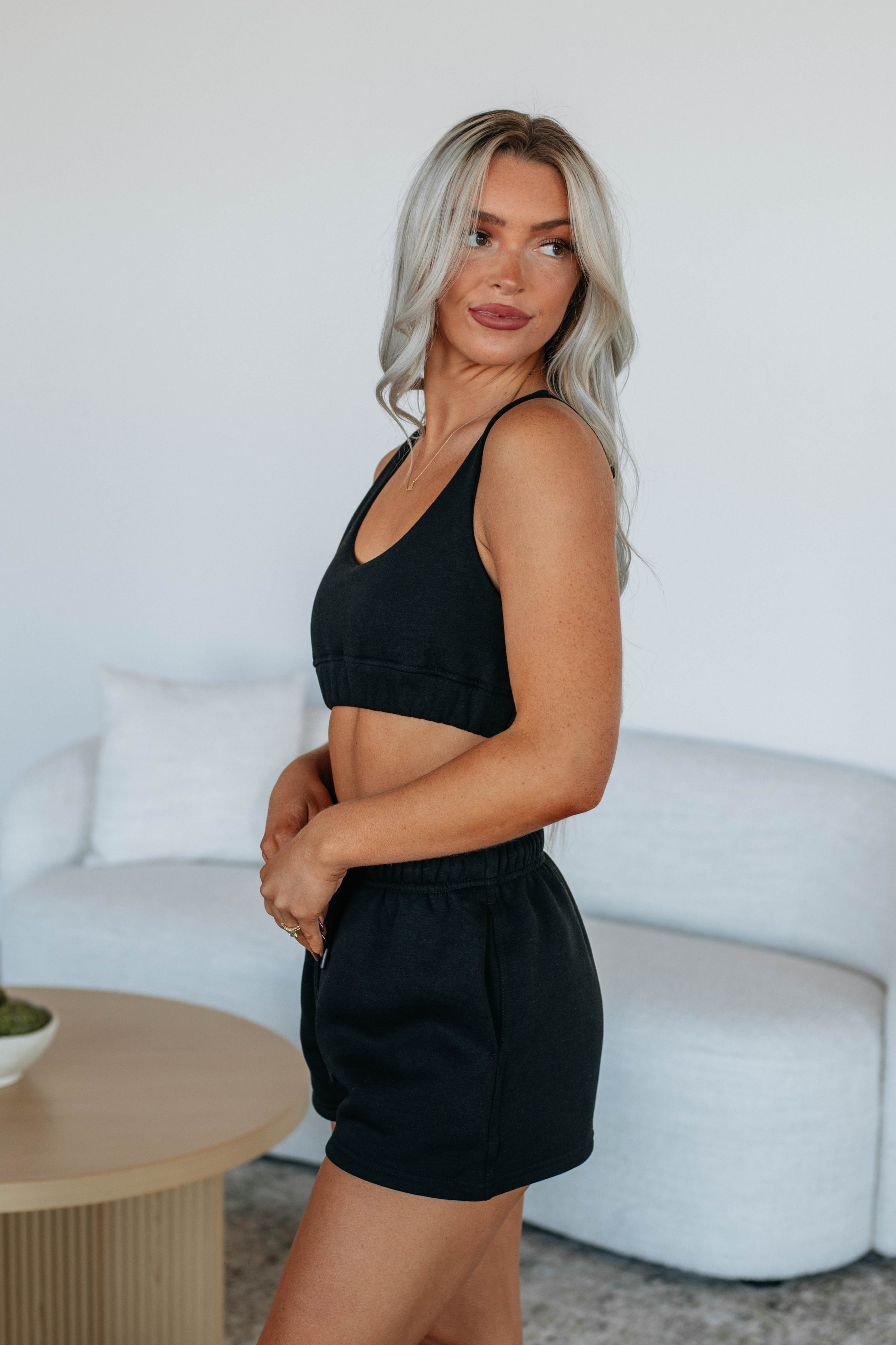 Sylana Comfortable Lounge Bra for Women - Soft Wireless Bralette, Breathable & Supportive - Black - Perfect for Yoga, Sleep & Relaxation at Home