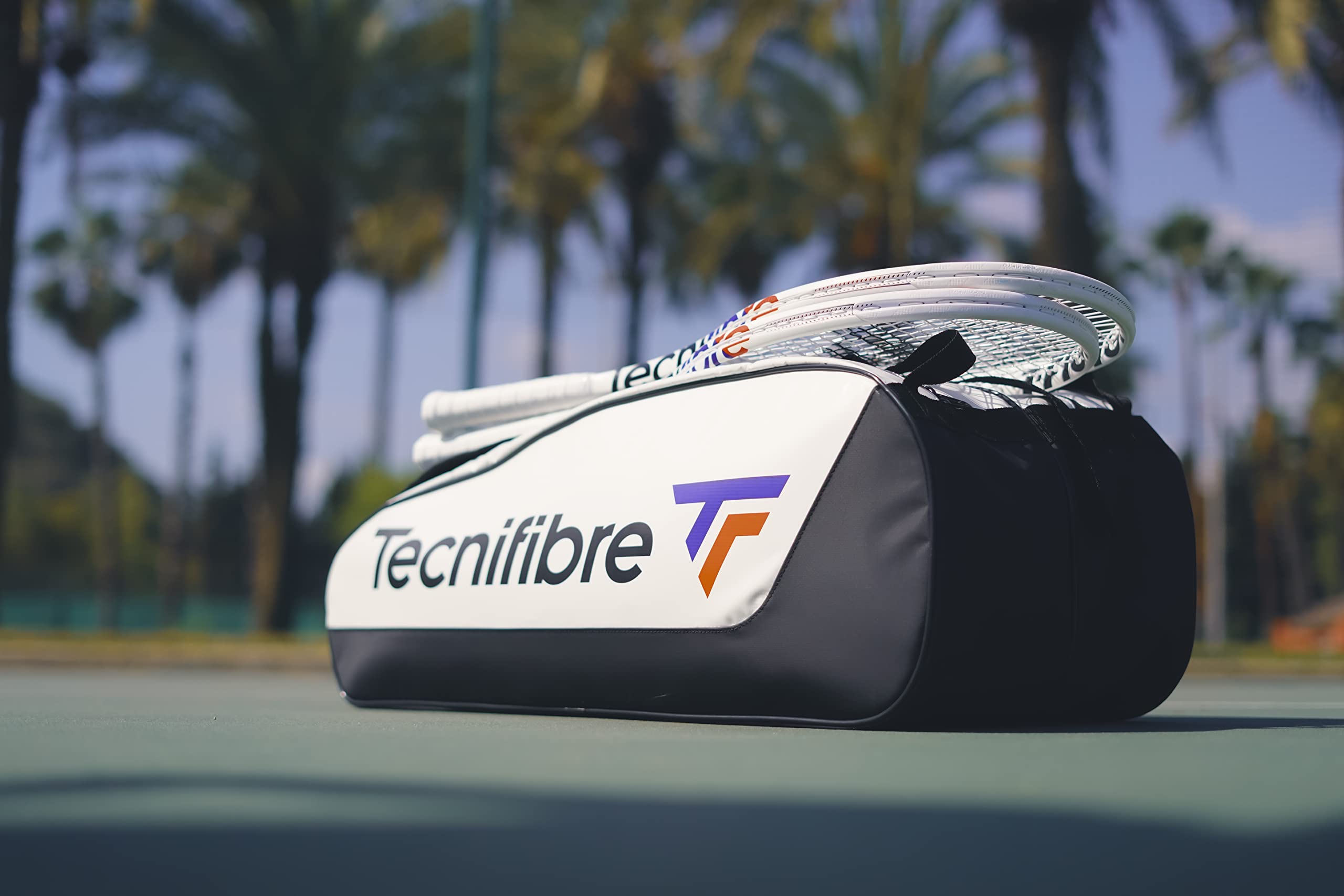 Tecnifibre Tour Endurance Tennis & Squash Bag - Waterproof UV-Resistant Sports Bag (RS, White, Navy) for Tennis, Squash & Gym - RackPack, 15R, 12R, 6R & Backpack Options