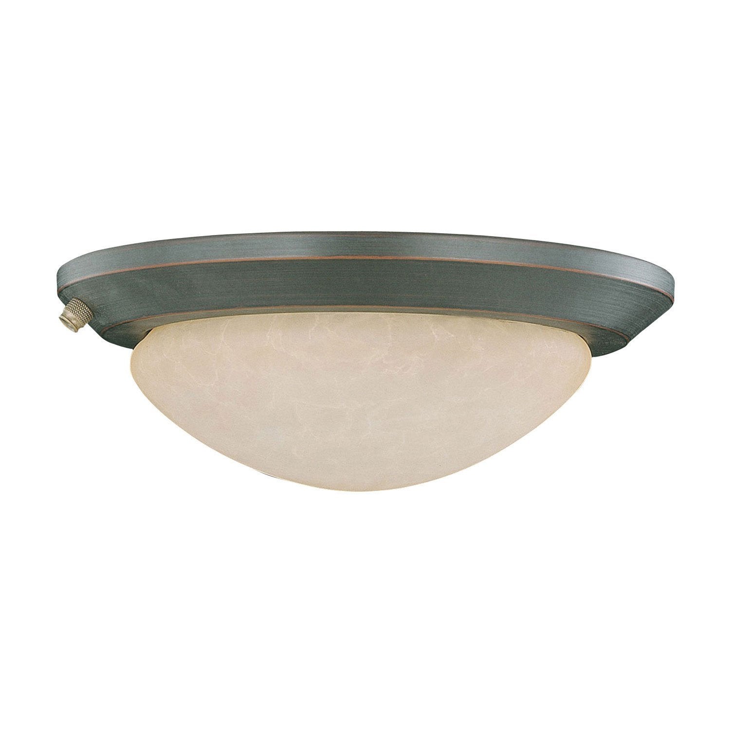 Concord Fans 2-Light Oil Rubbed Bronze Low Profile Ceiling Fan Light Kit - Perfect for Bedrooms, Living Rooms & Home Offices
