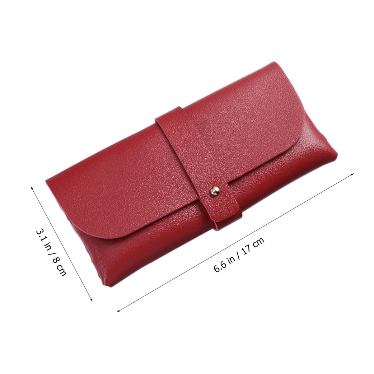 SHERCHPRY Handmade Genuine Leather Eyeglass Case with Buckle Clamshell Design - Protective Storage for Reading Glasses & Sunglasses | Perfect for Travel, Office & Daily Use