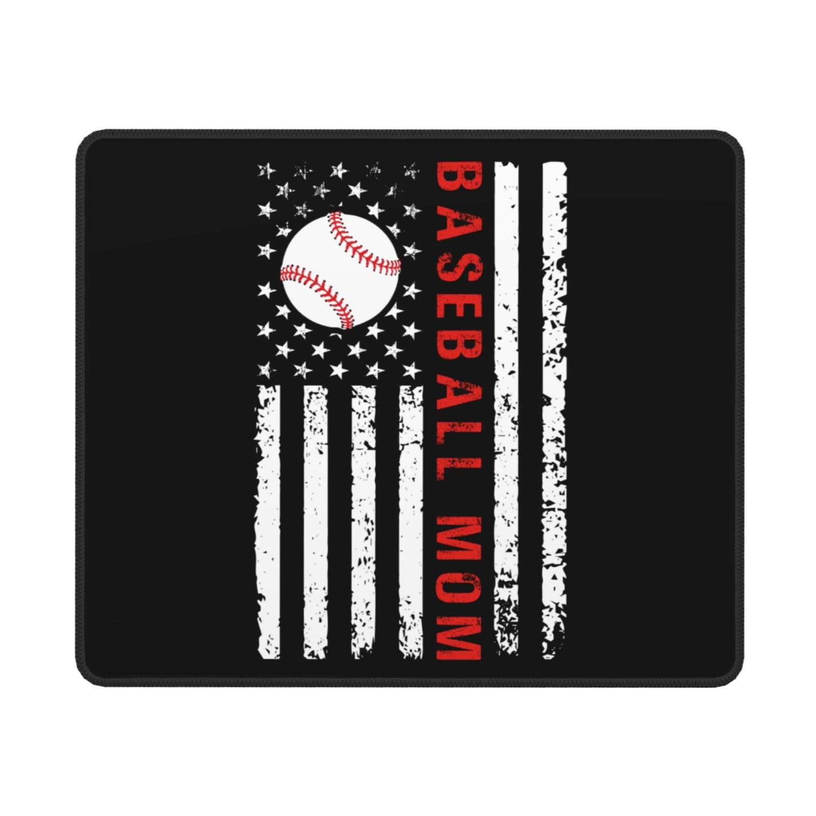 SIYTUAU USA Flag Baseball Mouse Pad - Waterproof, Non-Slip Rubber Gaming Mousepad (10x12 inches) for Laptop, Office & PC Use - Perfect for Work, Gaming & Patriotic Decor